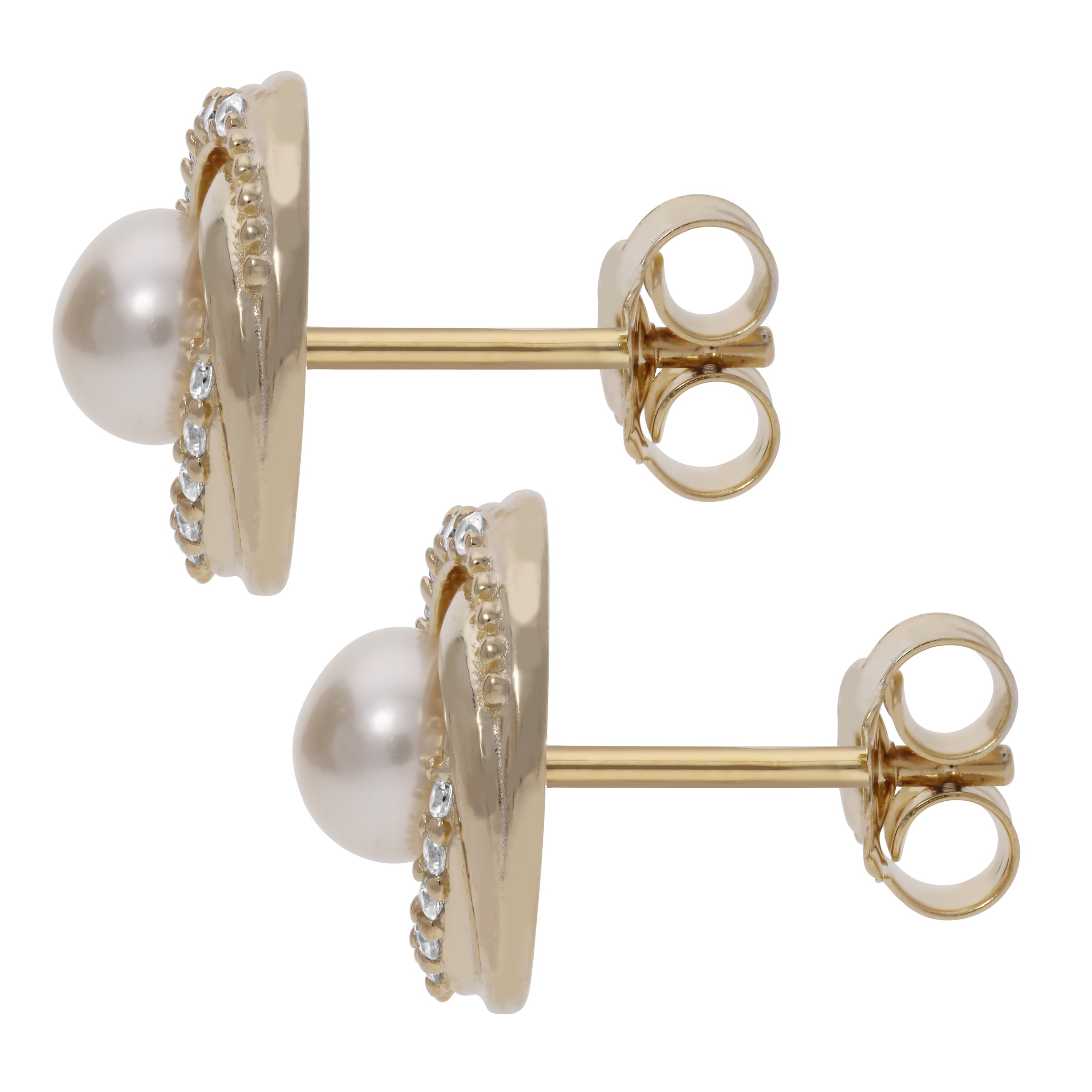 Firetti Paar Ohrstecker »Schmuck Geschenk Silber 925 Ohrschmuck Ohrringe Kreis rund« mit Zirkonia (synth.) - mit Süßwasserzuchtperle