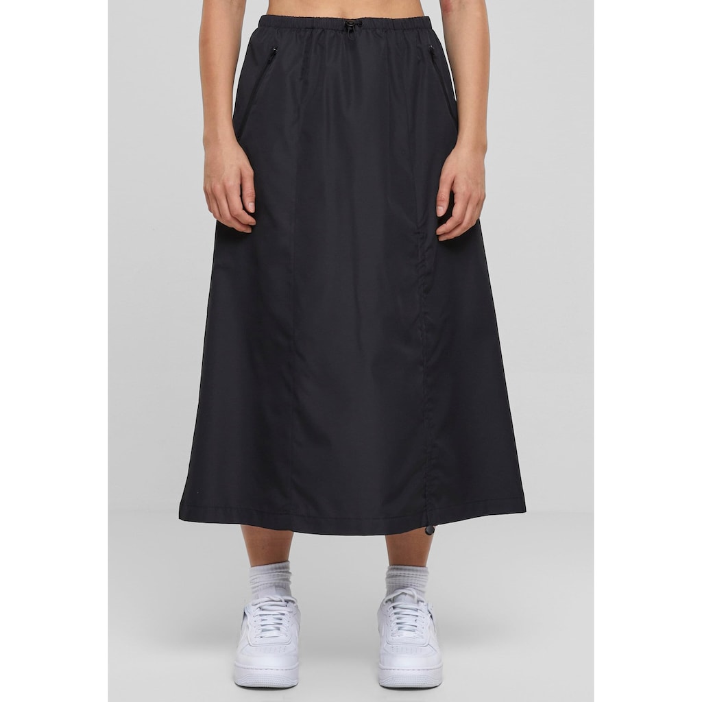 URBAN CLASSICS Sommerrock »Urban Classics Damen Ladies Ripstop Parachute Midi Skirt«, (1 tlg.)