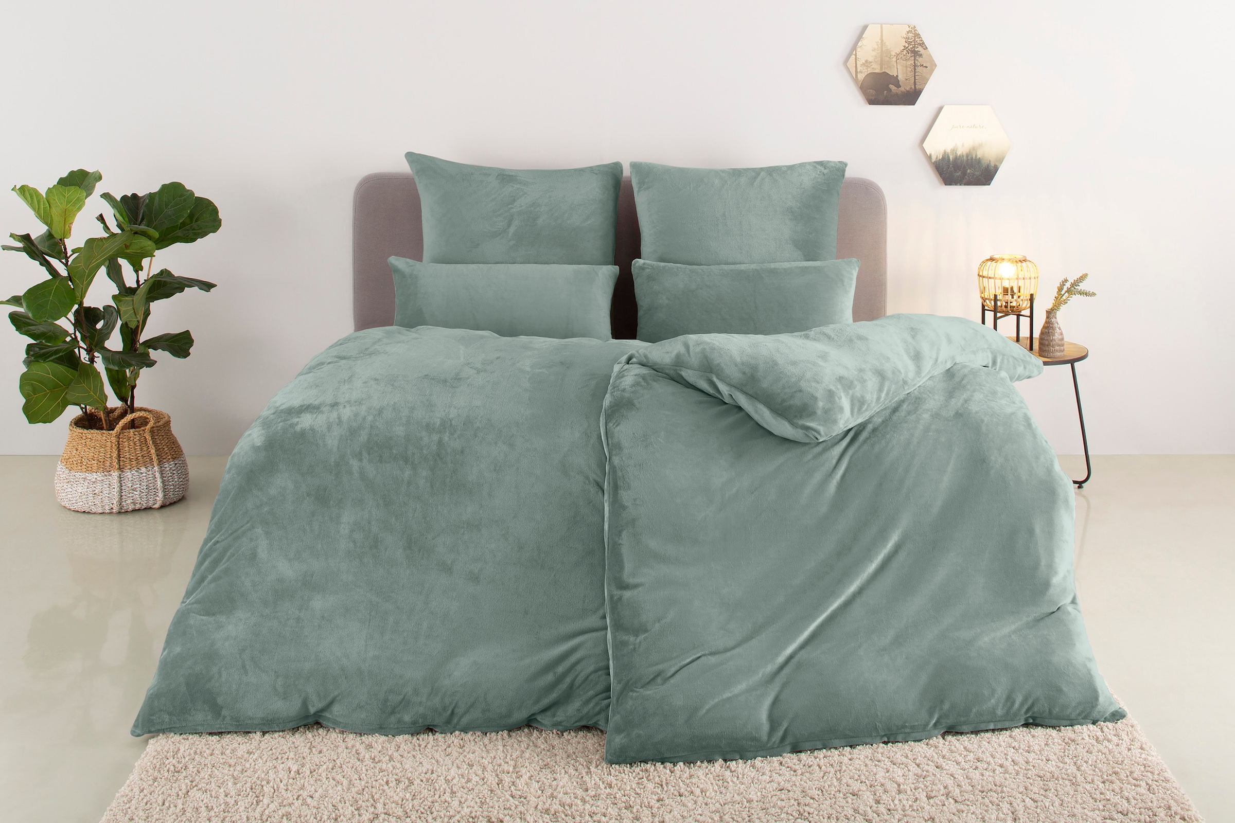 my home Bettwäsche "Desner3" 2 tlg. Bettwäsche mit Reißverschluss, Cashmere günstig online kaufen