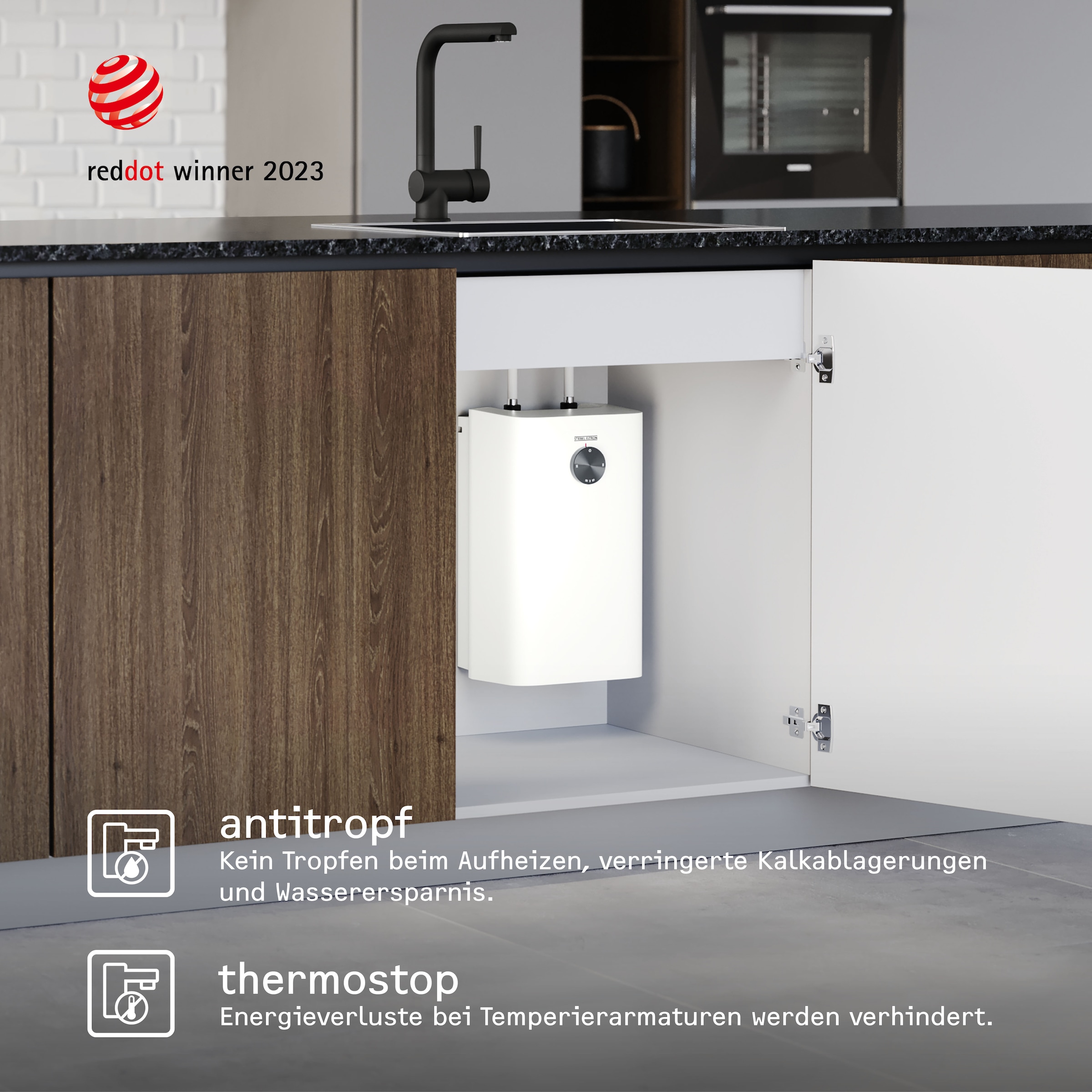 STIEBEL ELTRON Kleinspeicher »Boiler SNU 5 Plus+MAE-B Wasserhahn«, 5 l, antitropf + thermostop-Funktion