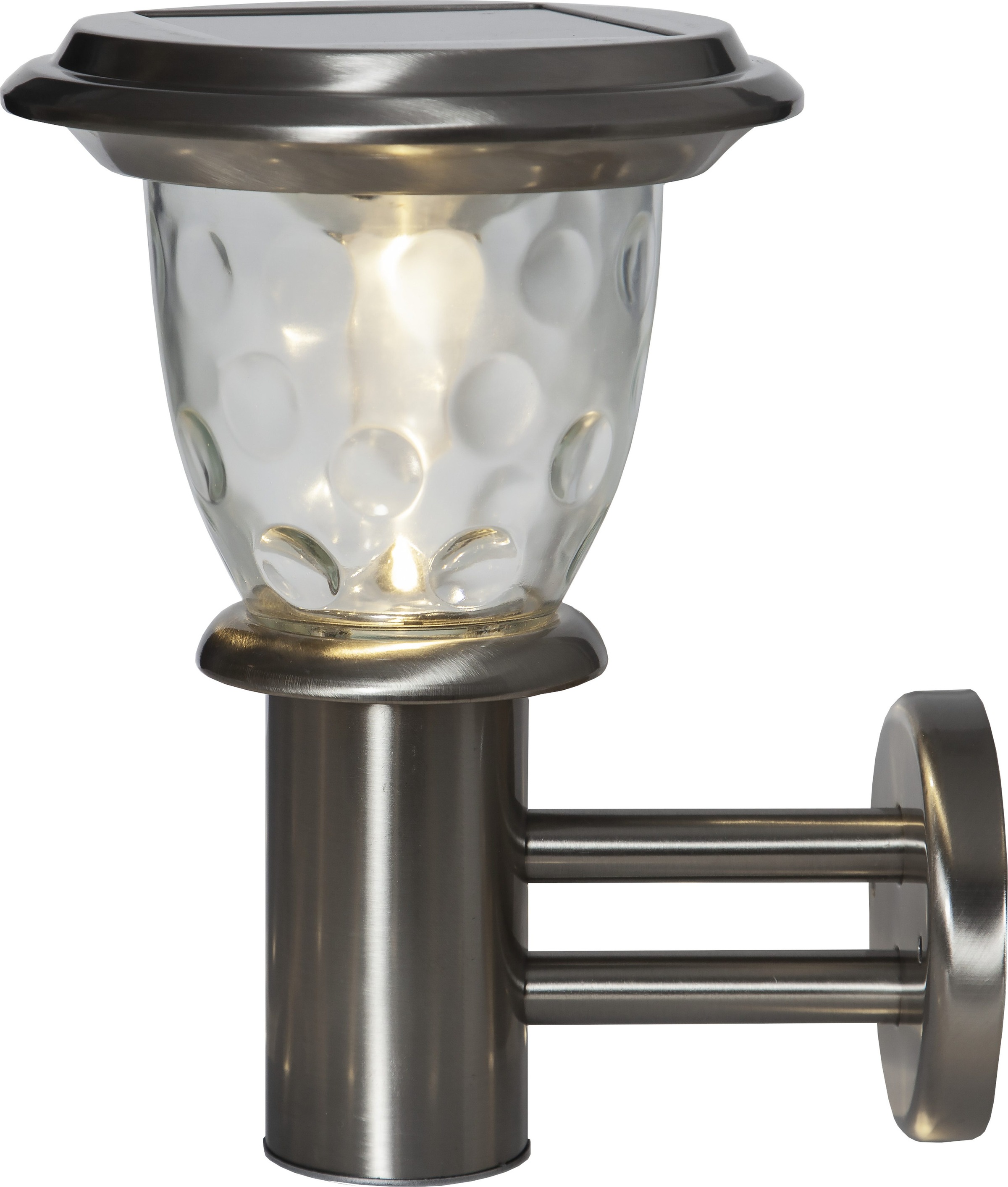 Parforce Traditional Hunting LED Solarleuchte »Solar-Wandleuchte Pireus« LED-Board 1 Stk. Warmweiß Bubbly-Glass-Effekt, 20 lm, Dämmerungssensor