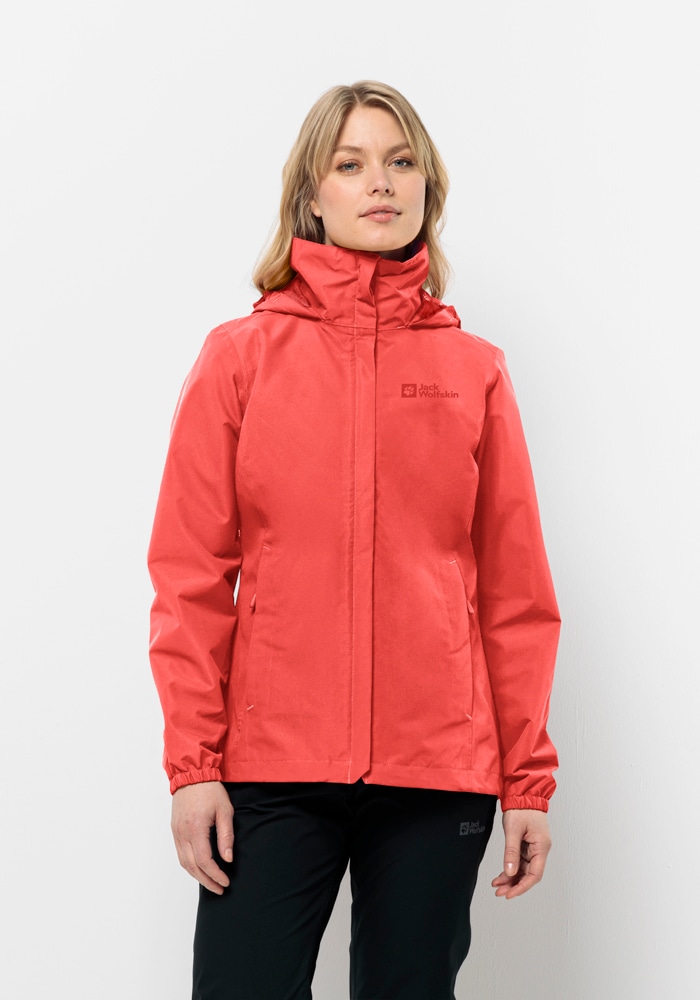 Jack Wolfskin Outdoorjacke "STORMY POINT 2L JKT W", mit Kapuze