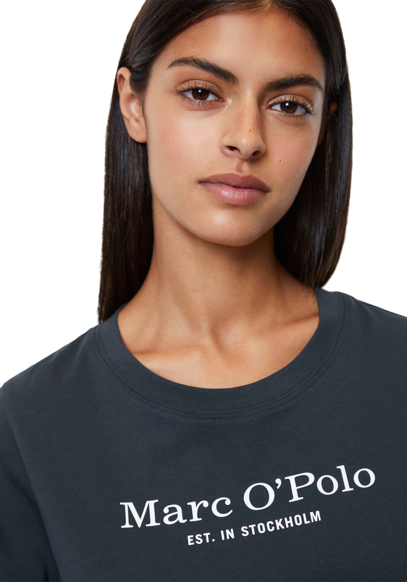 Marc O'Polo Unterziehshirt »Mix & Match Cotton-Woven«, mit Logoprint auf der Brust