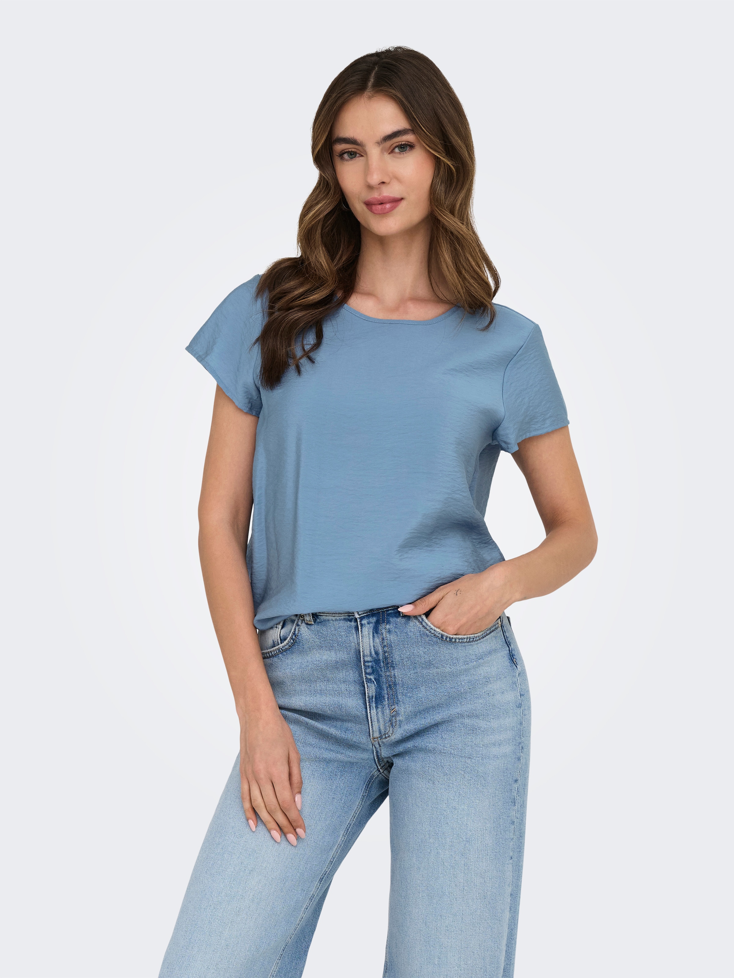 ONLY Blusenshirt »ONLAYA LIFE S/S O-NECK TOP NOOS PTM«