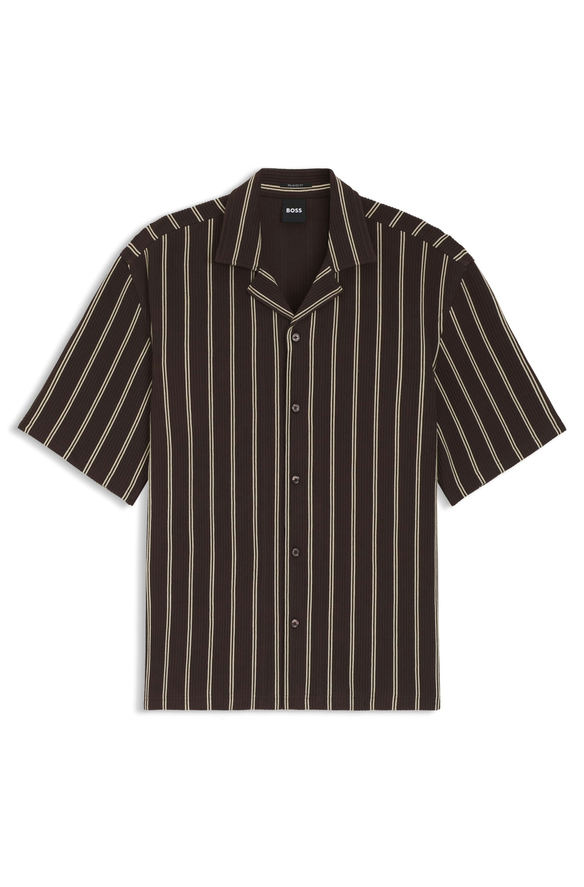 BOSS Kurzarmhemd »LARS CAMP B« Overshirt mit Freizeitkragen, Relaxed Fit