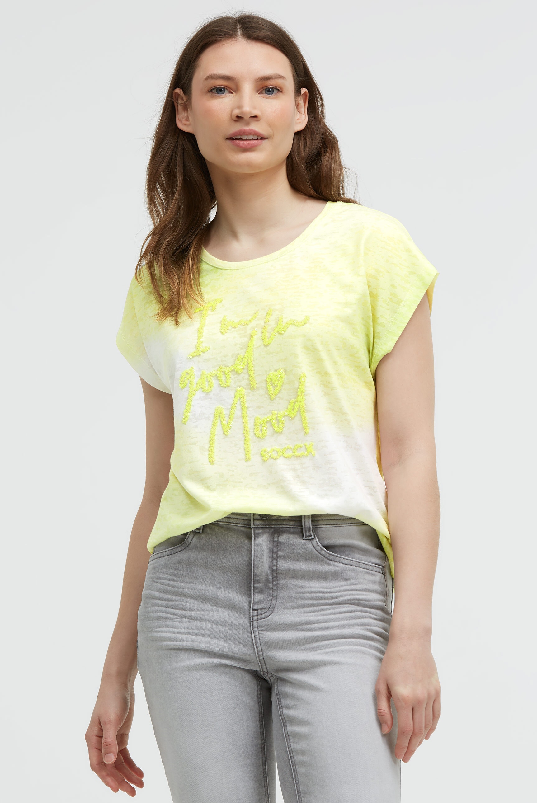 SOCCX Rundhalsshirt mit Farbverlauf günstig online kaufen