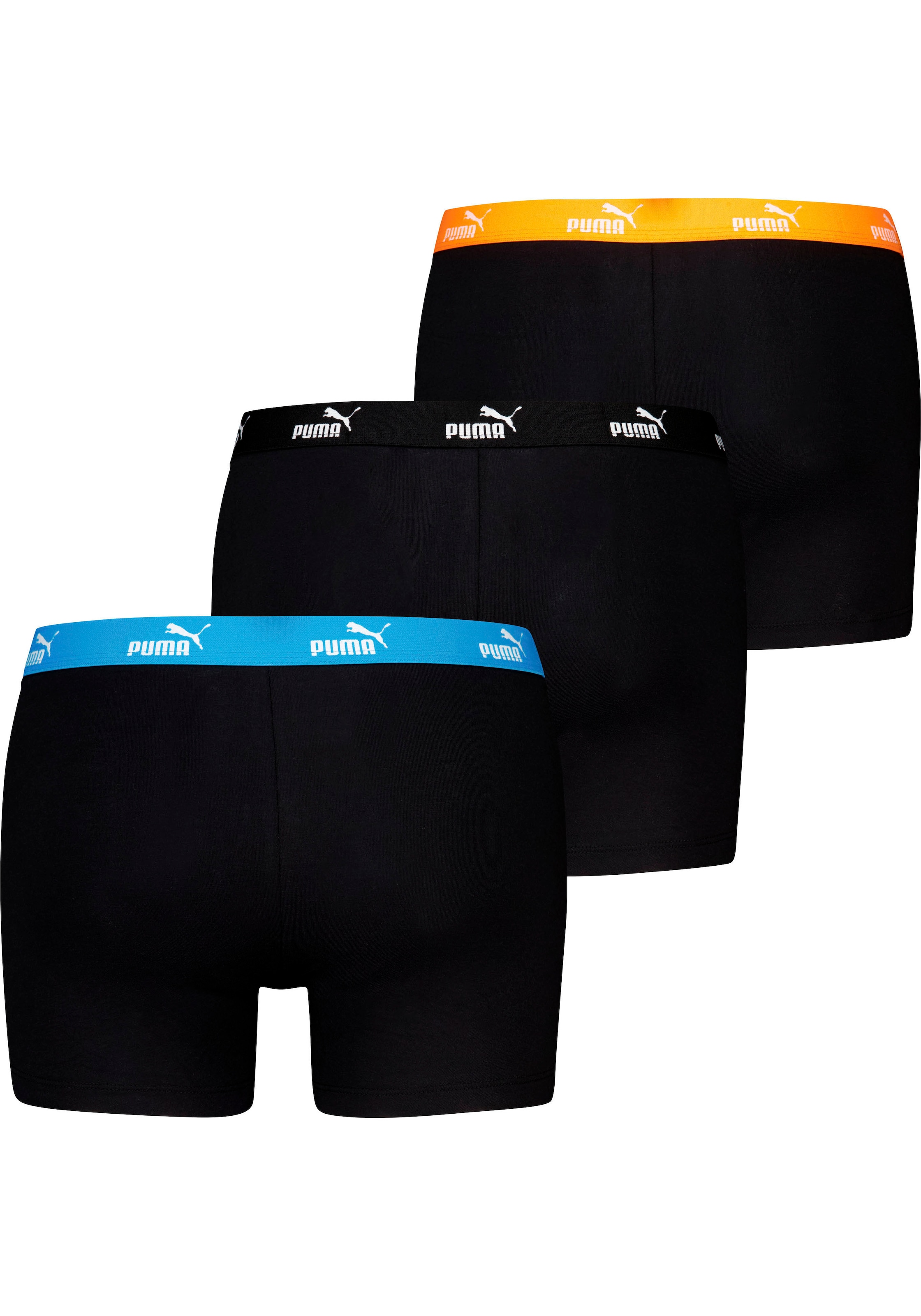 PUMA Boxer »MEN PROMO SOLID BOXER 3P«, (3er Pack), mit elastischem Logobund