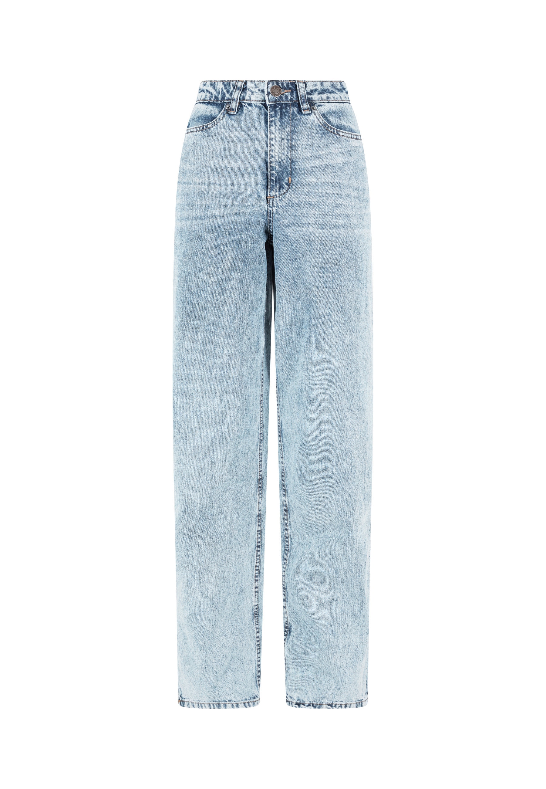 URBAN CLASSICS Bequeme Jeans "Urban Classics Damen Ladies Wide Leg Slit Denim"