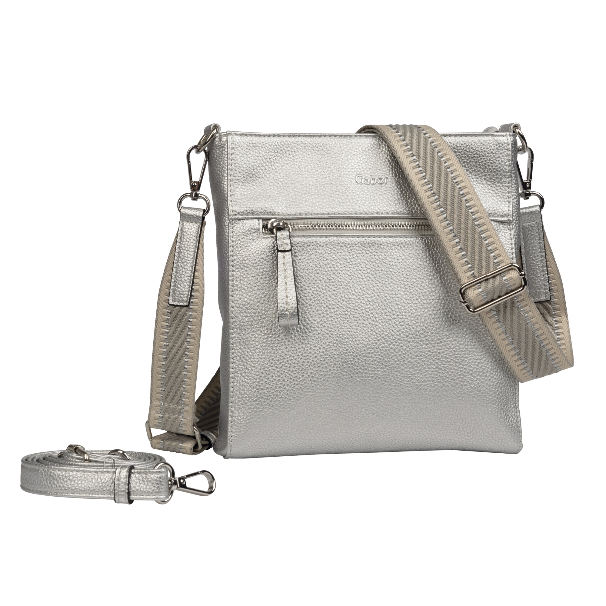 Gabor "Silena" Damen Schultertasche mit hochwertig, gewebtem Gurtband