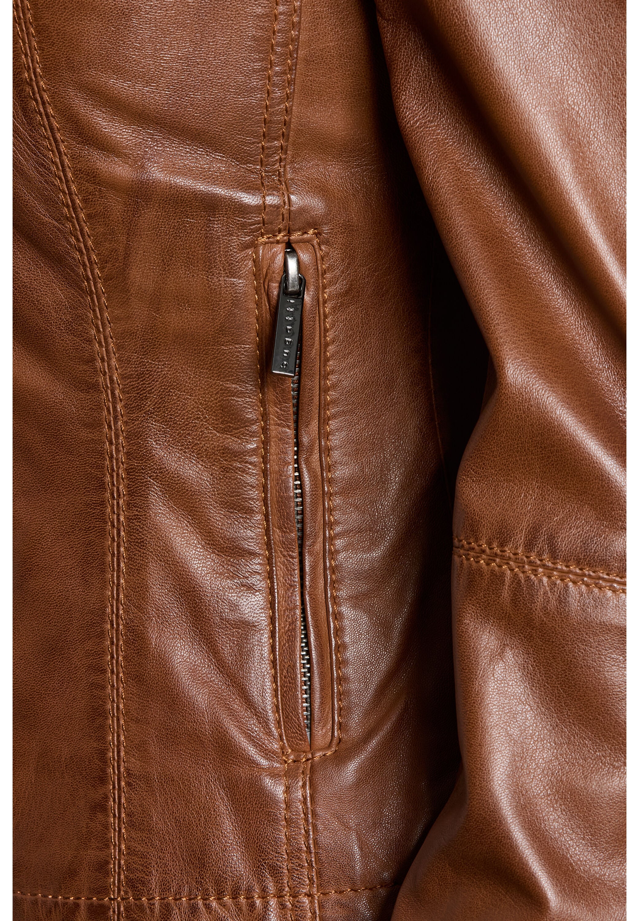 bugatti Lederjacke »bugatti Lederjacke« ohne Kapuze Taillierter Schnitt