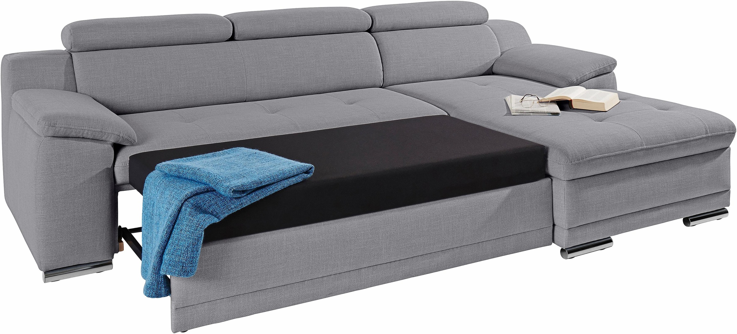 sit&more Ecksofa "Andiamo L-Form", wahlweise mit Bettfunktion, inklusive Ko günstig online kaufen