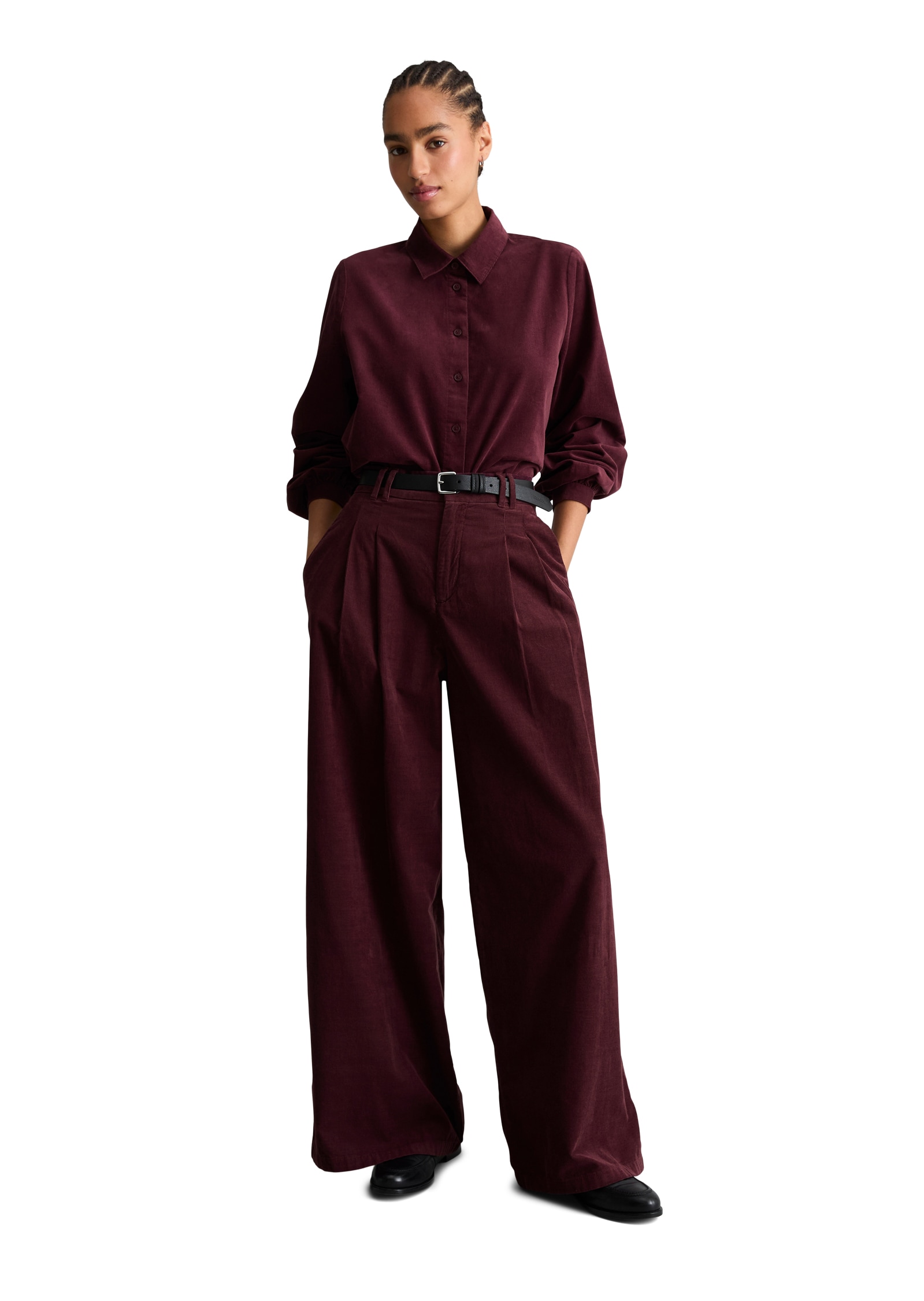 Marc O'Polo DENIM Hemdbluse aus reiner Bio-Baumwolle, Rückenpasse