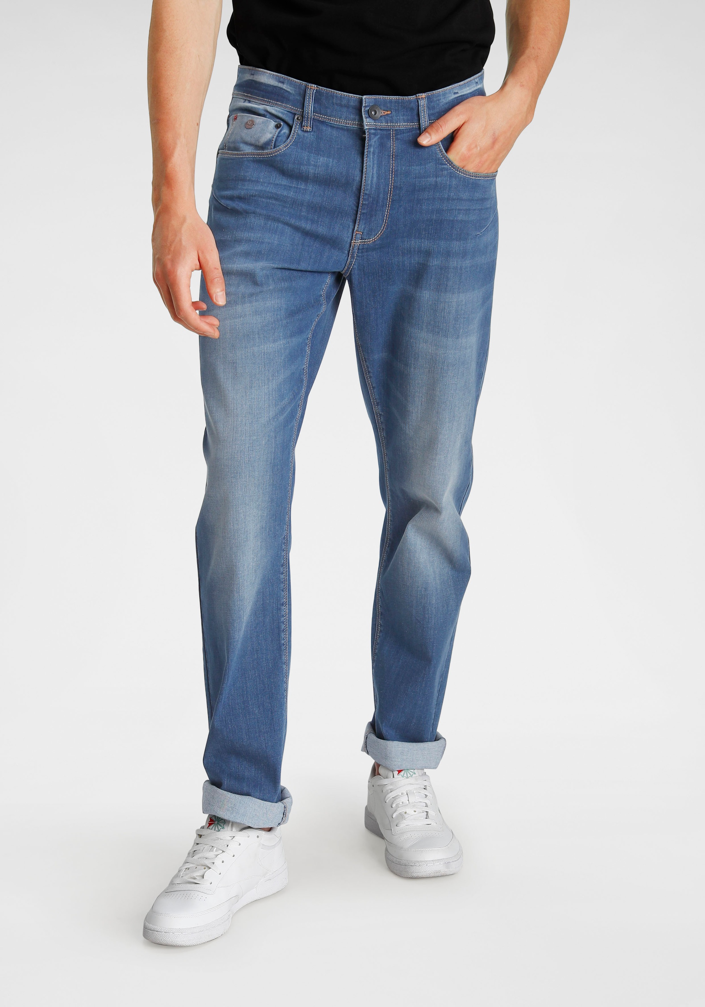 H.I.S Comfort-fit-Jeans "ANTIN", bequeme Passform, gerades Bein, mit Used-W günstig online kaufen