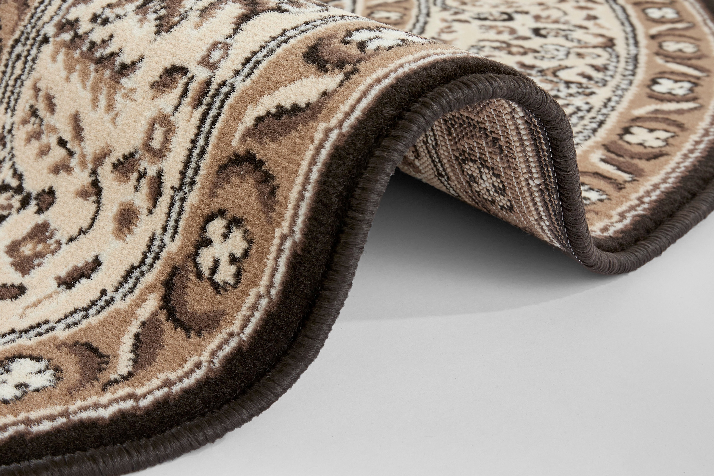 NOURISTAN Teppich »Skazar Isfahan«, rund, 9 mm Höhe, Kurzflor, Orient, Teppich, Vintage, Esszimmer, Wohnzimmer, Flur