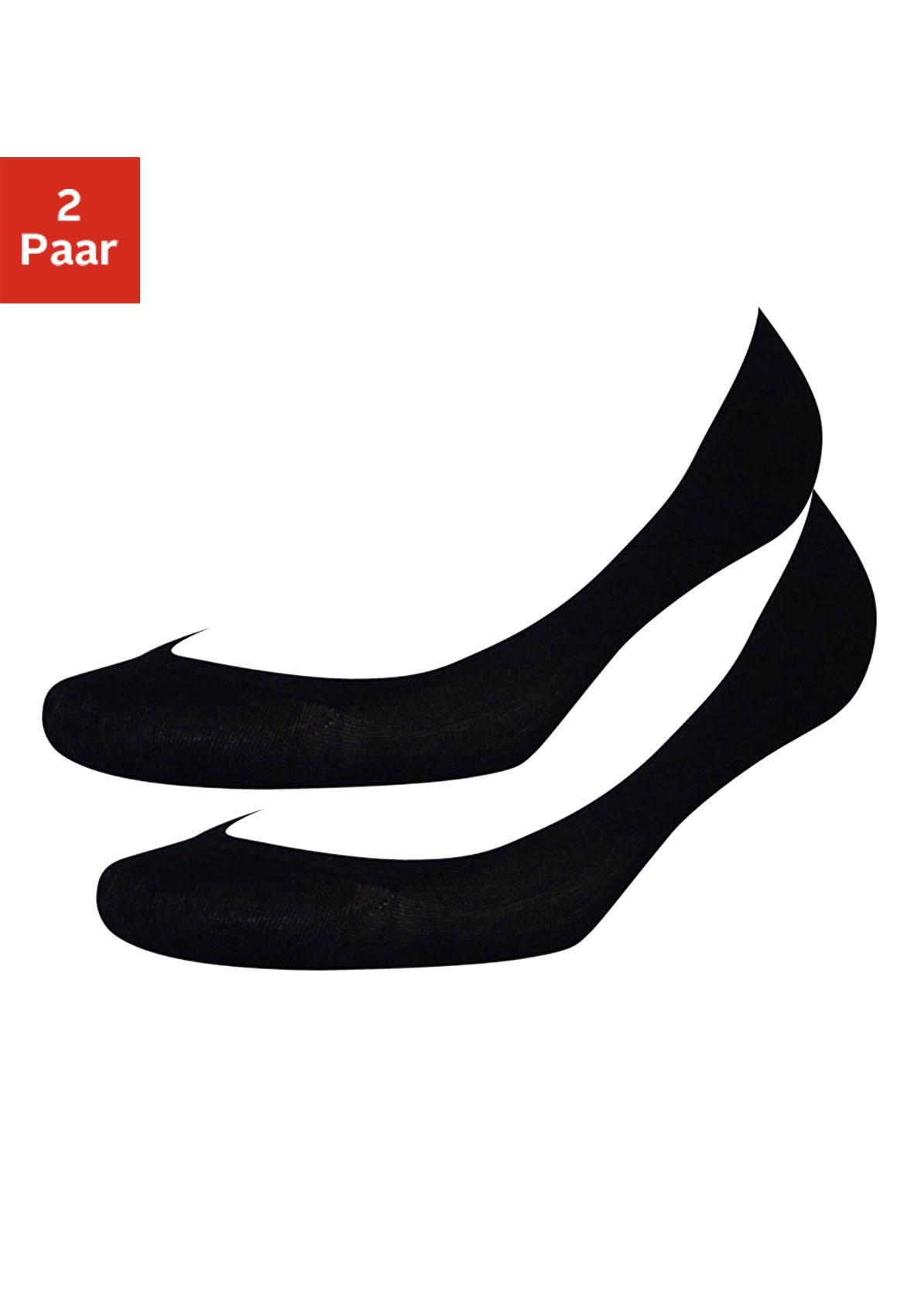 Vivance Füßlinge "Ultra Low Cut Füßlinge Unsichtbare Socken mit Pad für High Heels" Set, 2 Stk. tlg. mit Ballenpolster für Loafer, Ballerina