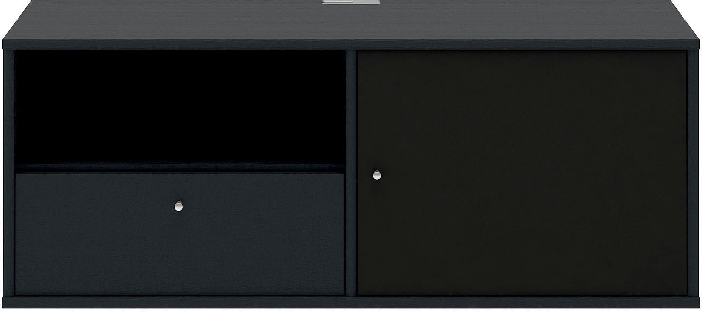Hammel Furniture "Mistral Fernsehschrank, Medienmöbel, Hängend" mit Tür mit Akustikstoff, Kabeldurchführung, Lowboard, B: 108 cm