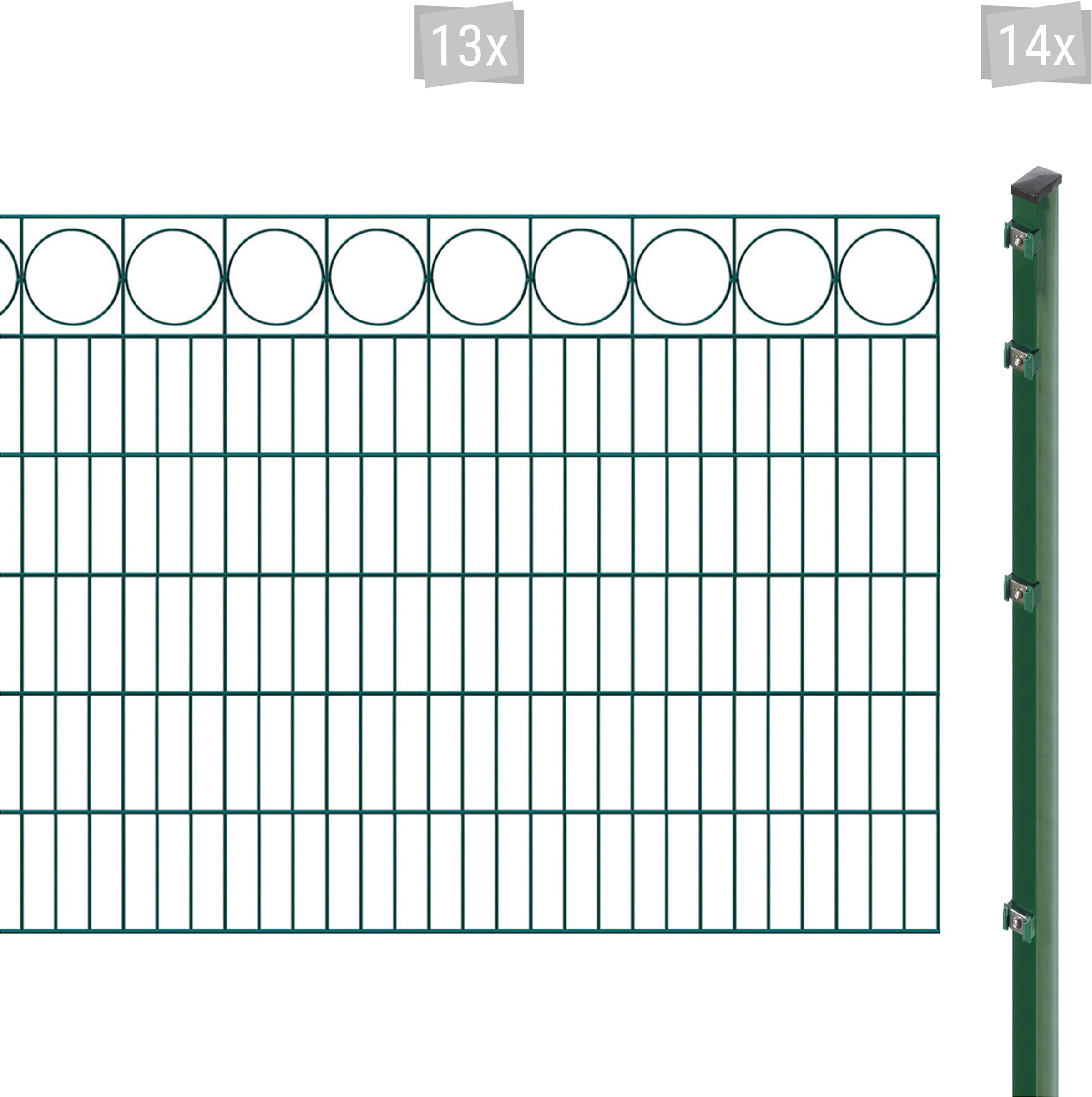Arvotec 1100000002199 "EXCLUSIVE 120 zum Einbetonieren "Ring" mit Zierleiste" Zaunhöhe 120 cm, Zaunlänge 2 - 60 m