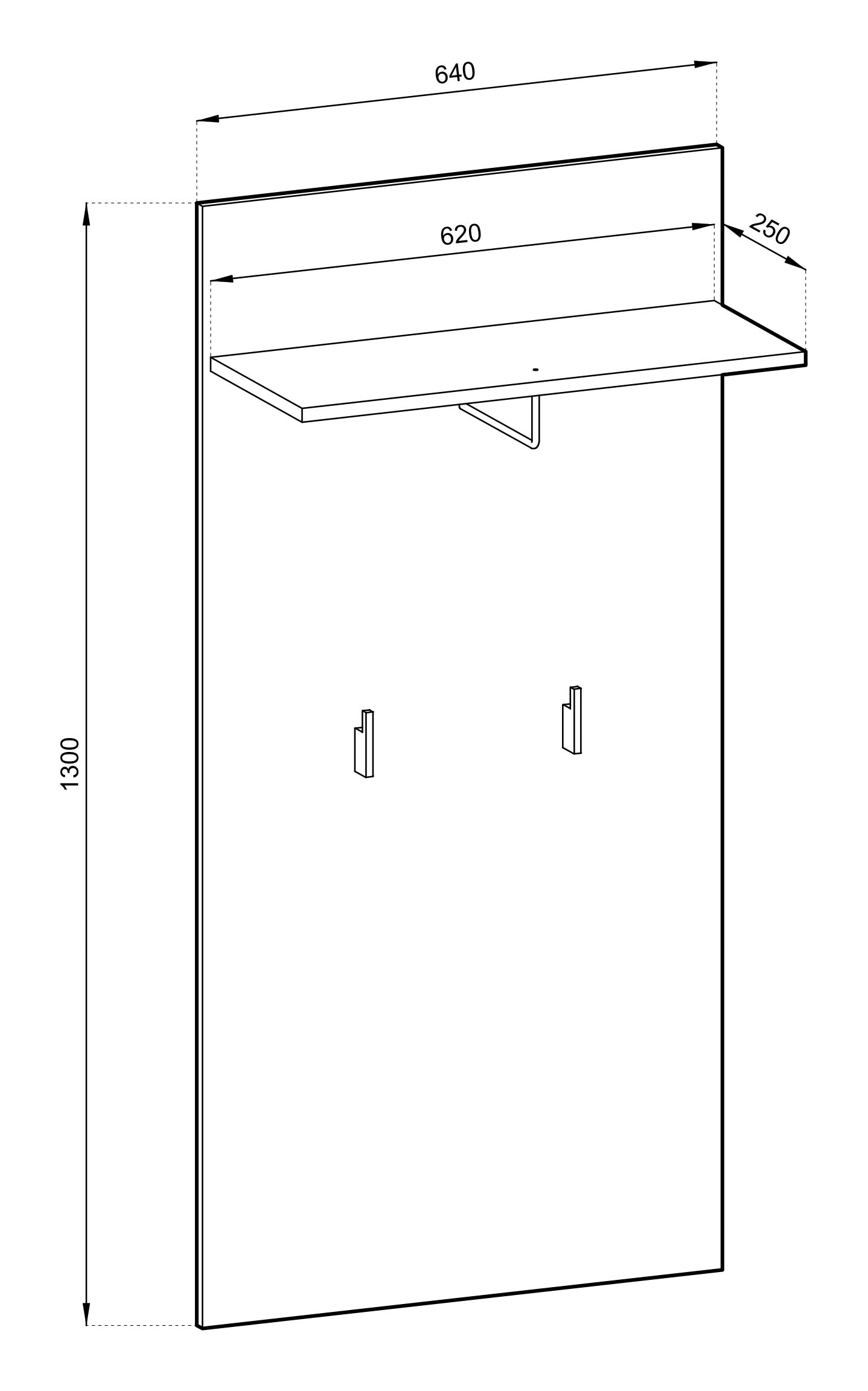 HBZ Garderoben-Set »5-tlg. Eiche MDF Stripes Flurgarderobe Stellmaß BxHxT 230x196x38 cm«, (5 St.), Mit Schuhkommode, Hochschrank, Bank, Paneel, Spiegel