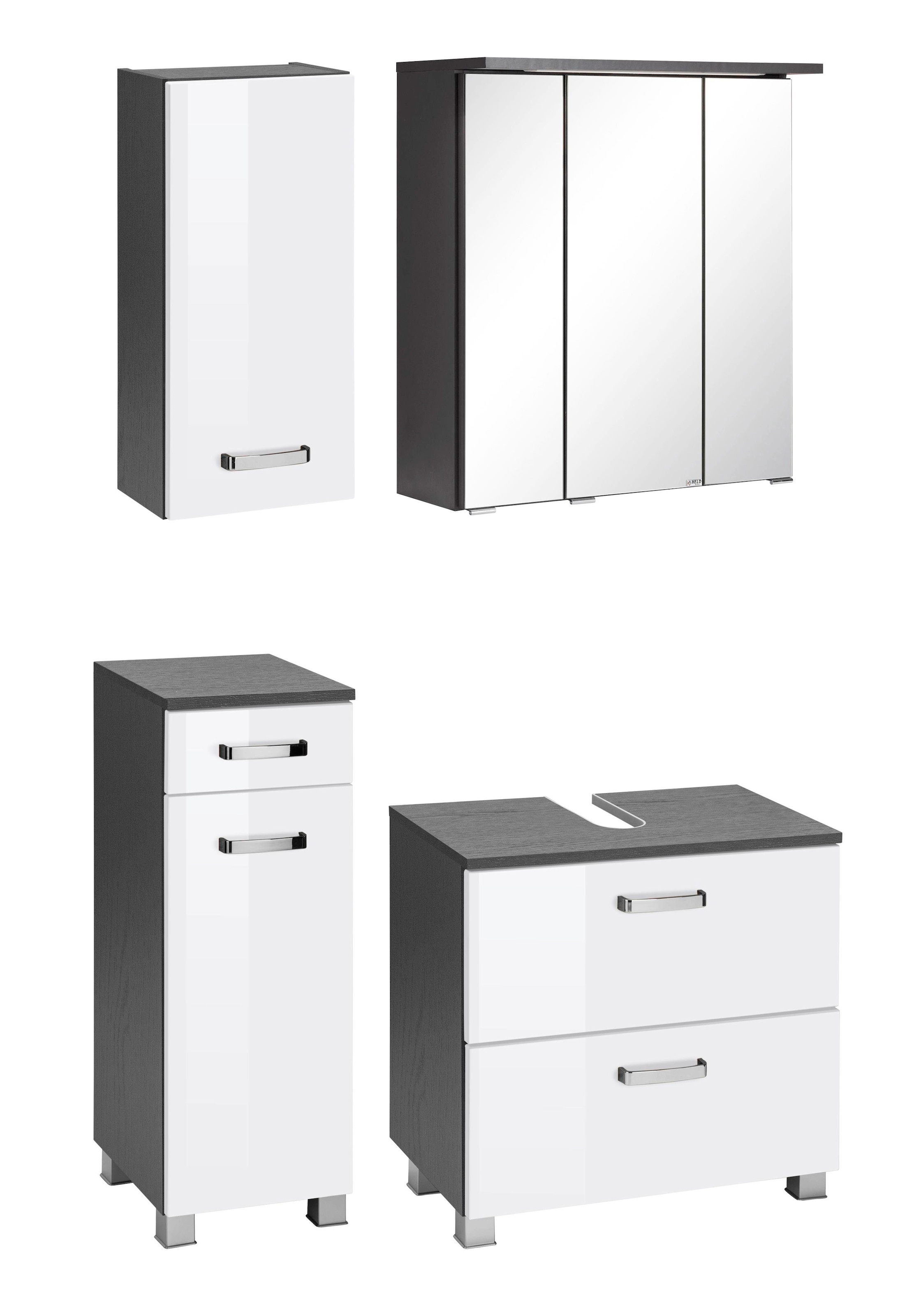 welltime Badmöbel-Set "Ravenna" 4 Stk. tlg. Hängeschrank, Unterschrank, Spi günstig online kaufen