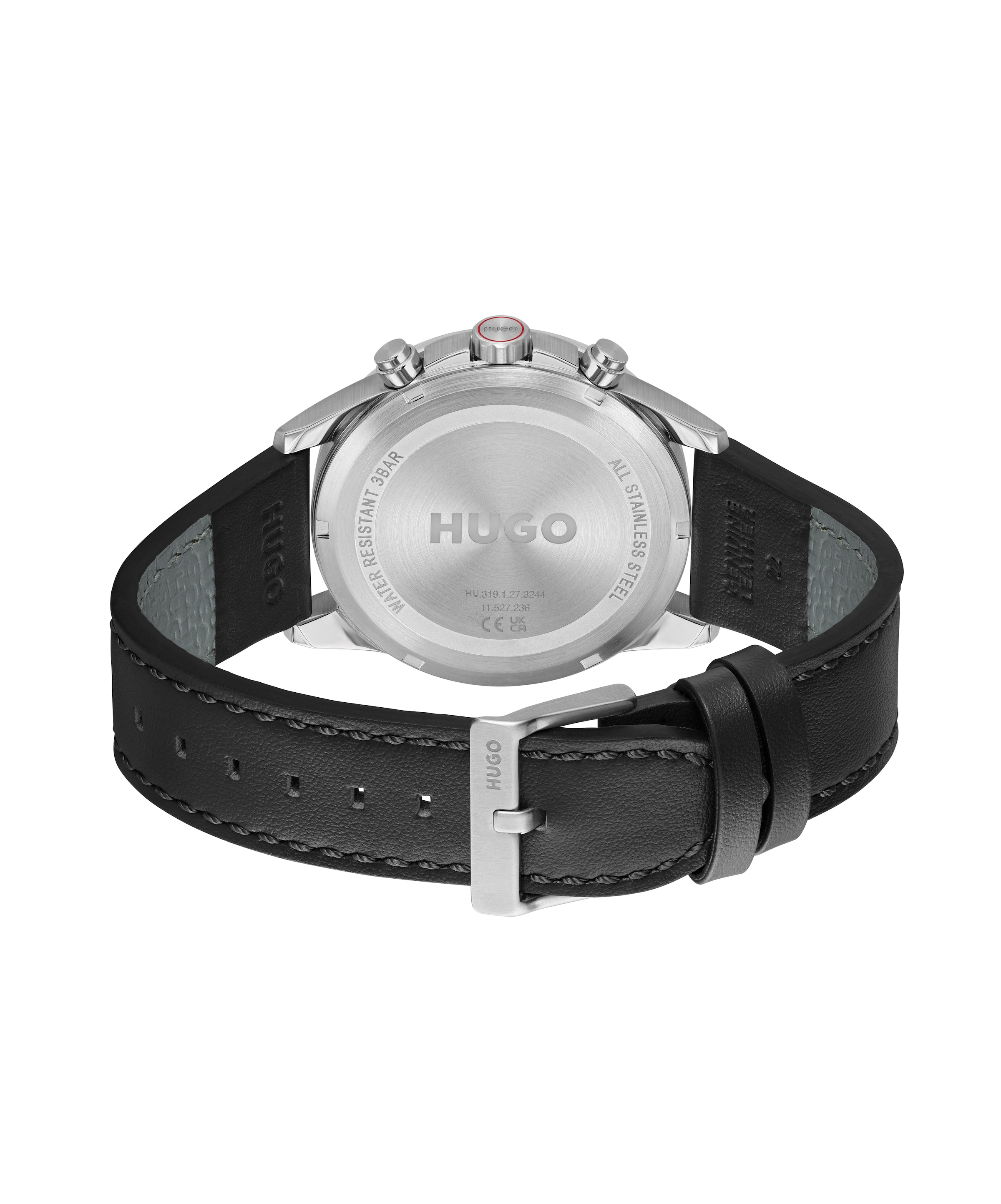 HUGO Multifunktionsuhr »#DRIFT« Quarzuhr, Armbanduhr, Herrenuhr, Lederarmband, analog