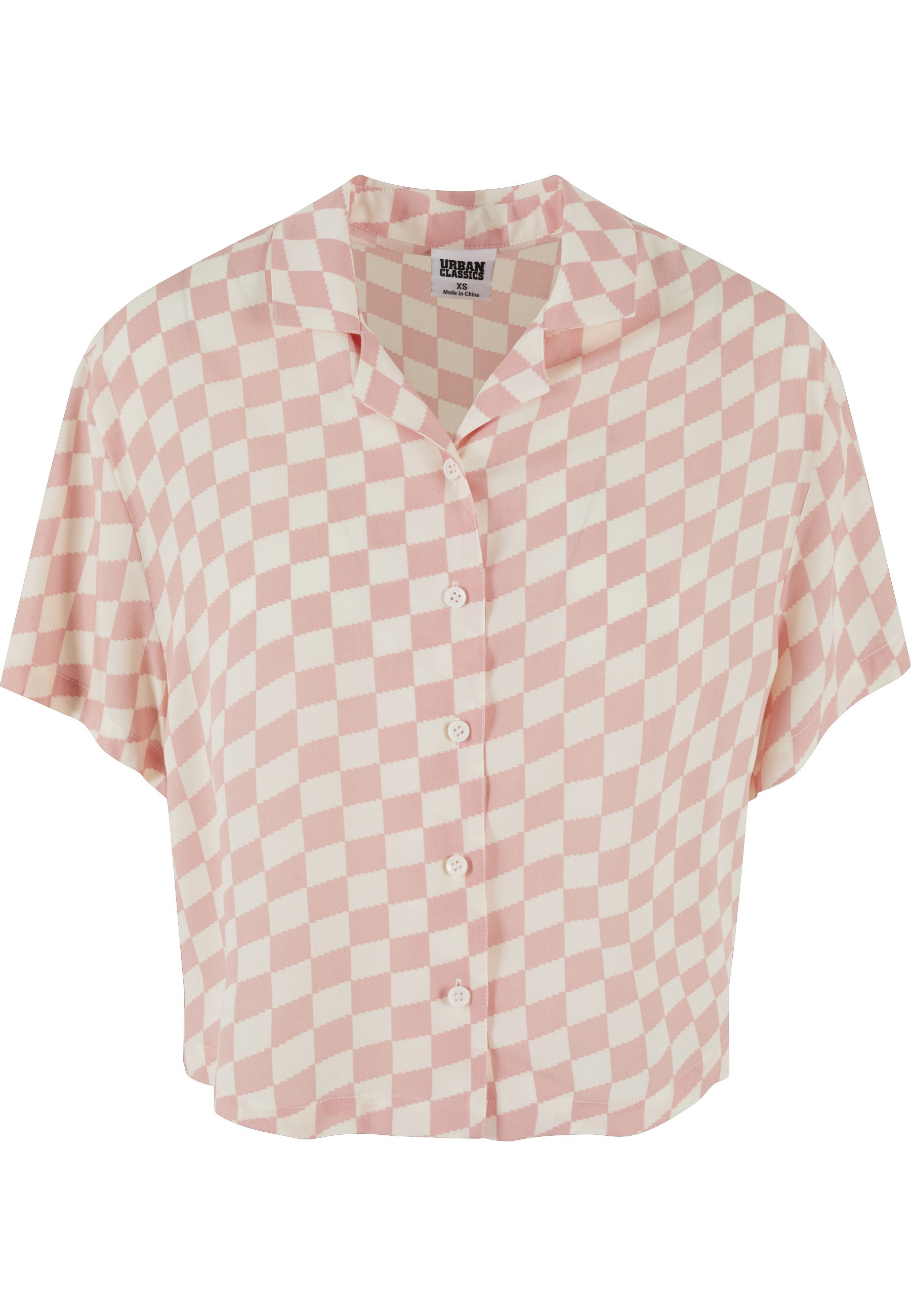 URBAN CLASSICS Kurzarmshirt "Urban Classics Damen Ladies Resort Shirt" 1 Stk.