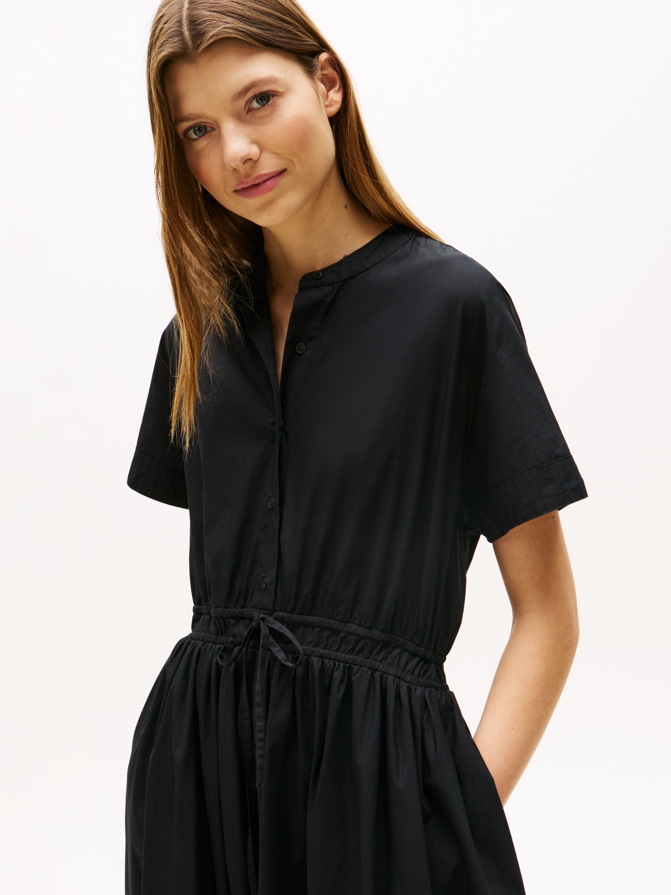 Tommy Hilfiger A-Linien-Kleid "SMOCKED CO MIDI S/S DRESS" günstig online kaufen