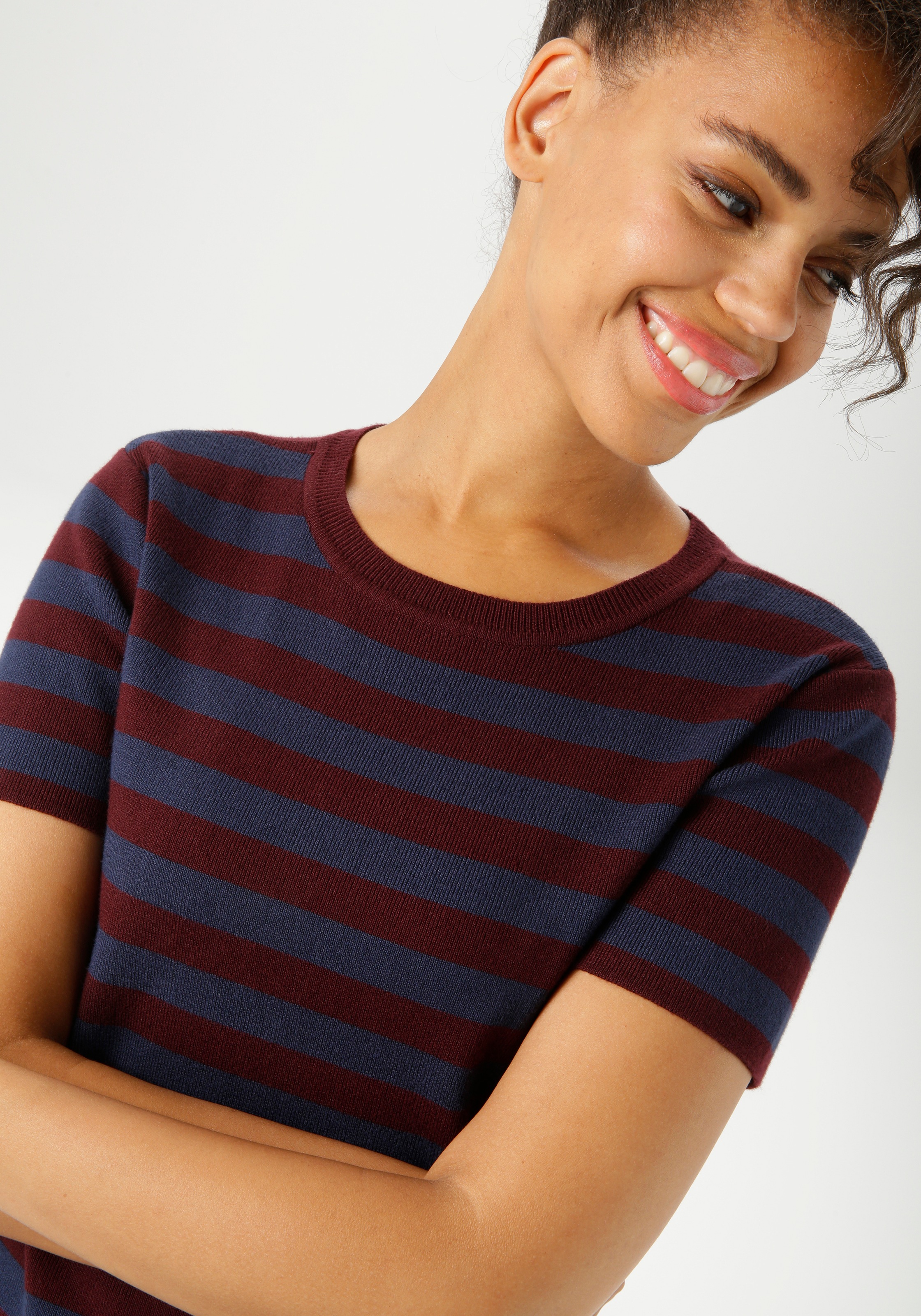 Aniston CASUAL Strickpullover, im Streifen-Dessin - NEUE KOLLEKTION