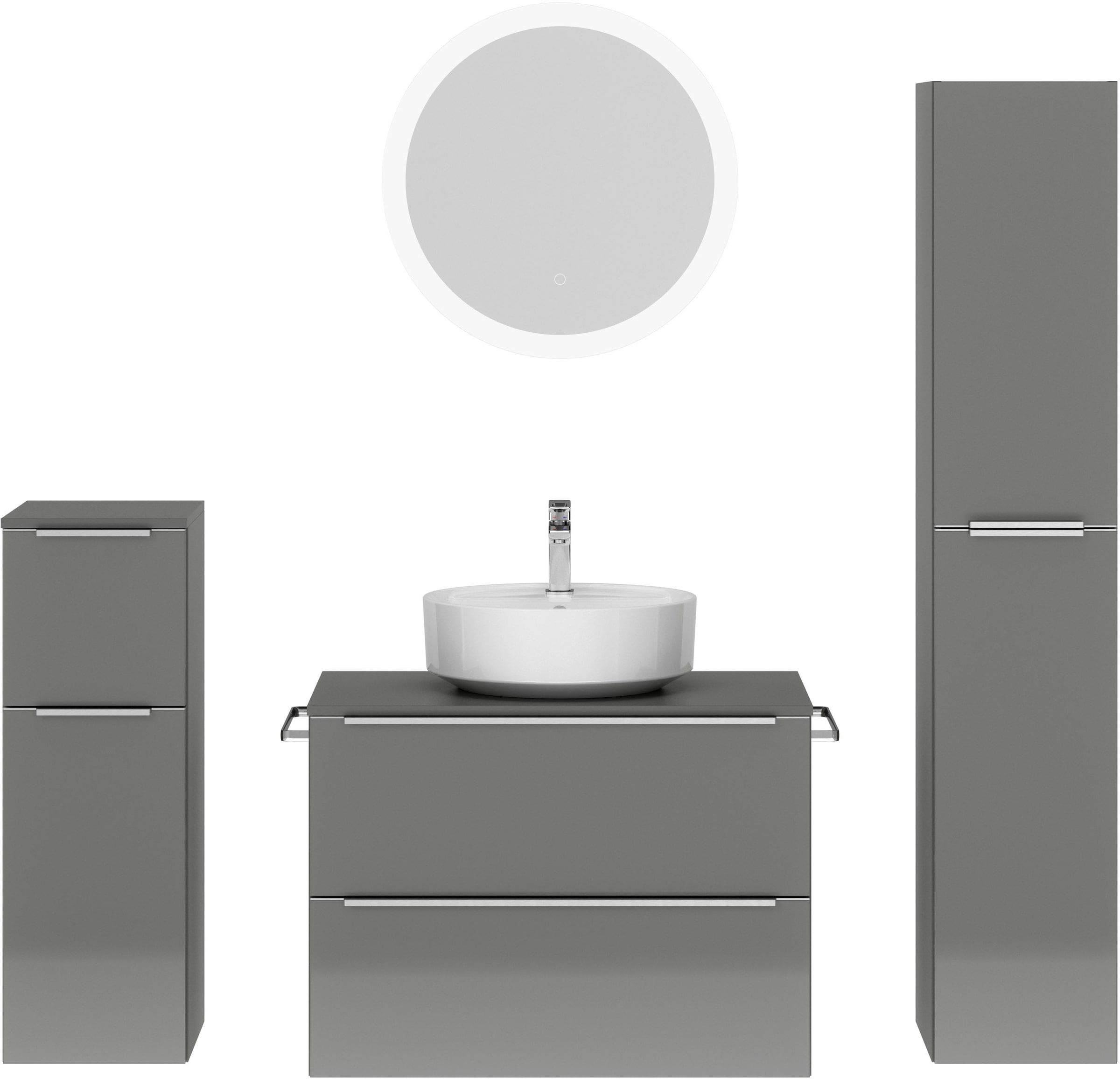 nobilia Badmöbel-Set "Alvene" vormontiert, mit Soft-Close, 4 Stk. tlg. günstig online kaufen