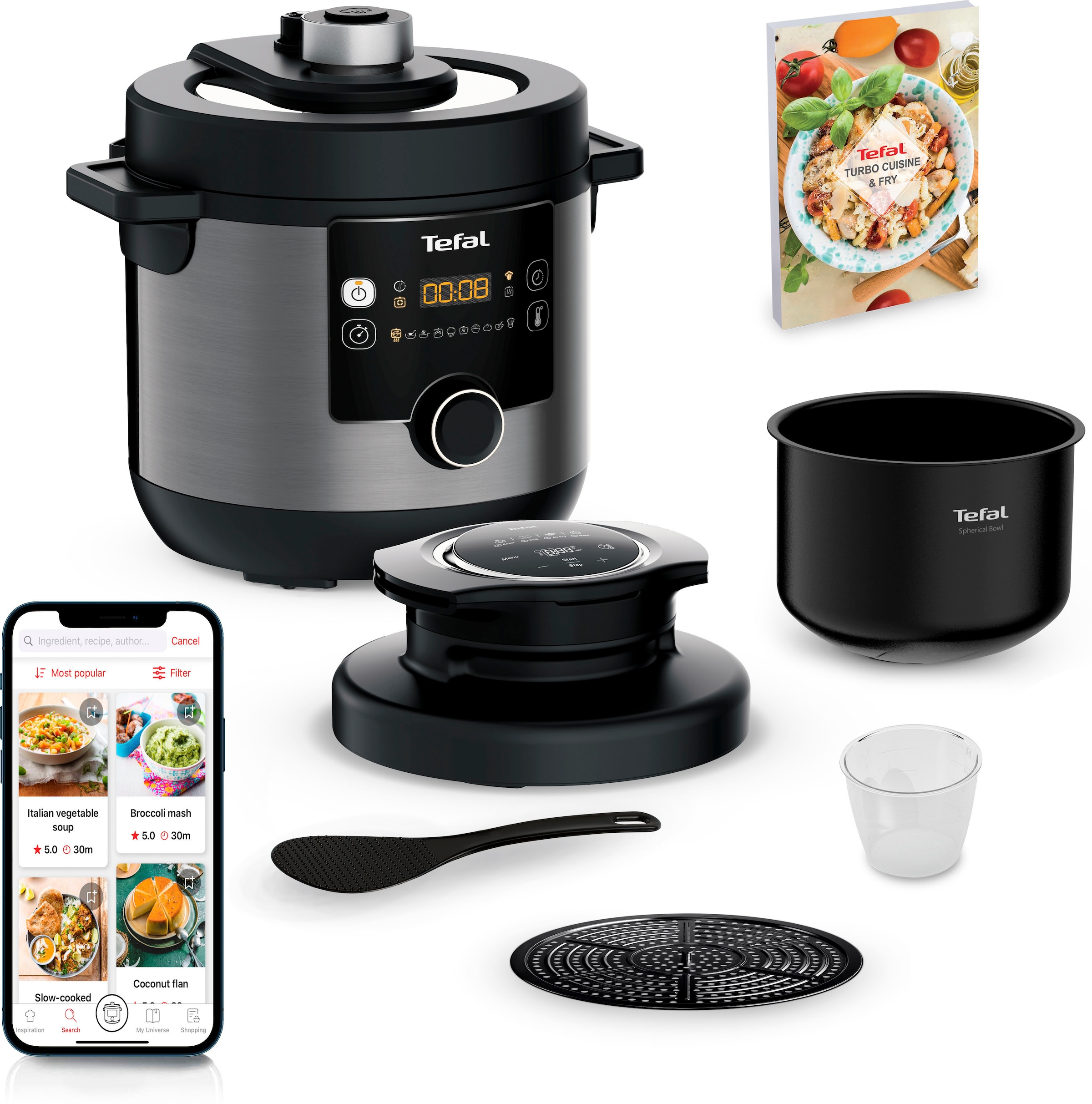 Tefal Multikocher »CY7788 Turbo Cuisine & Fry«, Schnellkochfunktion, 10 aut. Kochprogramme, 4 Extra Crisp Programme