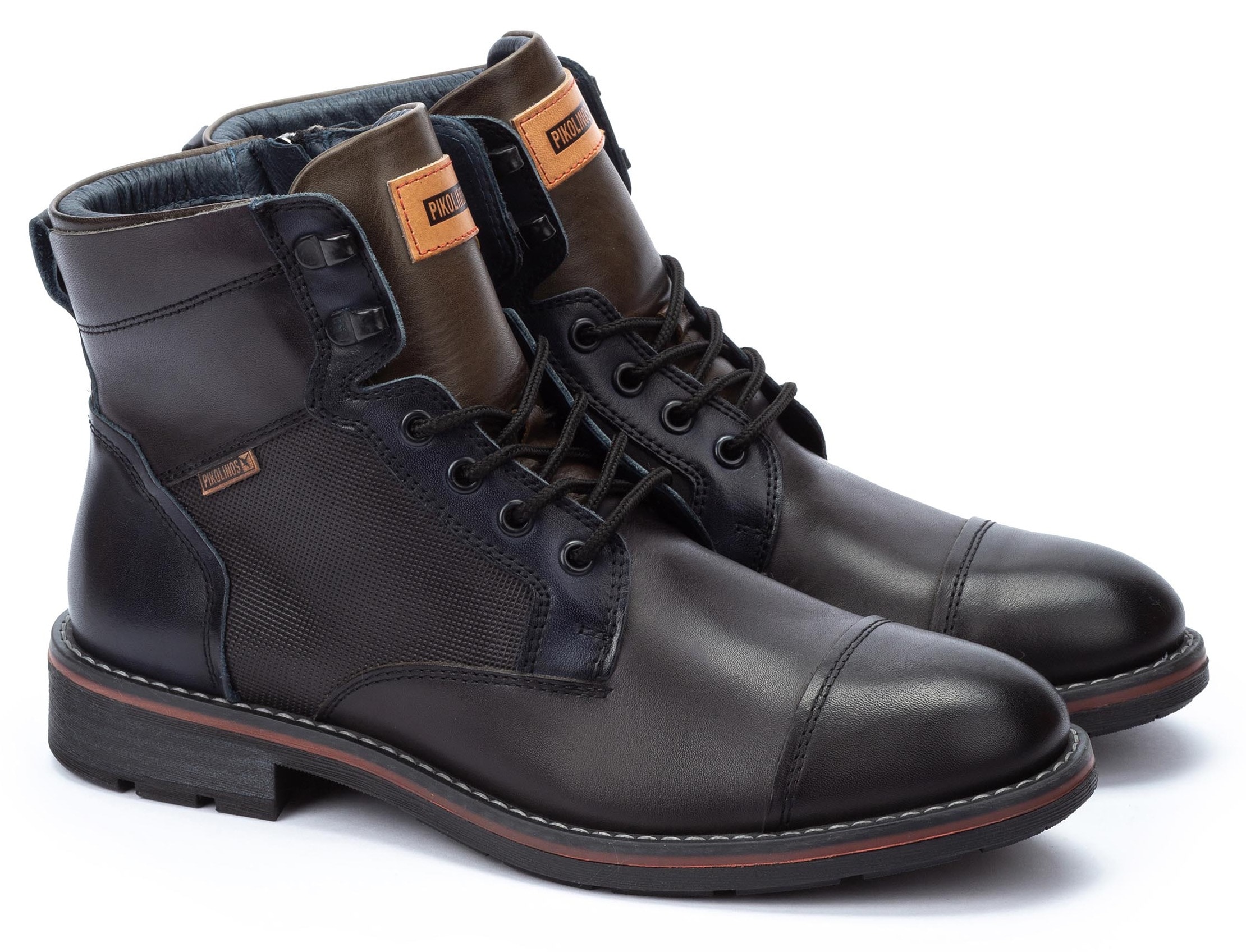 Schnürboots »YORK«, Blockabsatz, Schnürboots, Outdoorschuh mit Ösen und Label