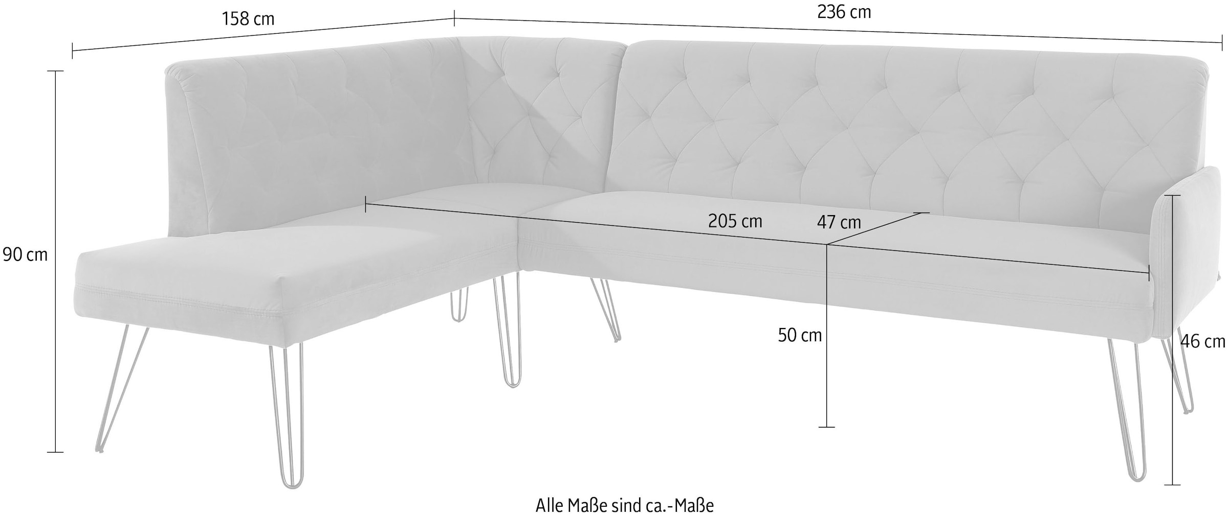 exxpo - sofa fashion Eckbank »Doppio«, Frei im Raum stellbar