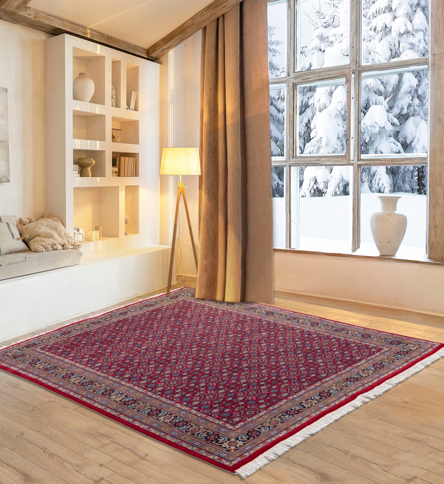 Orientteppich OTTO HOME, B:170cm H:12mm L:240cm, rot, Schurwolle, Teppiche, "BH Oriantal, handgeknüpft", reine Wolle, orientalisches Design, mit