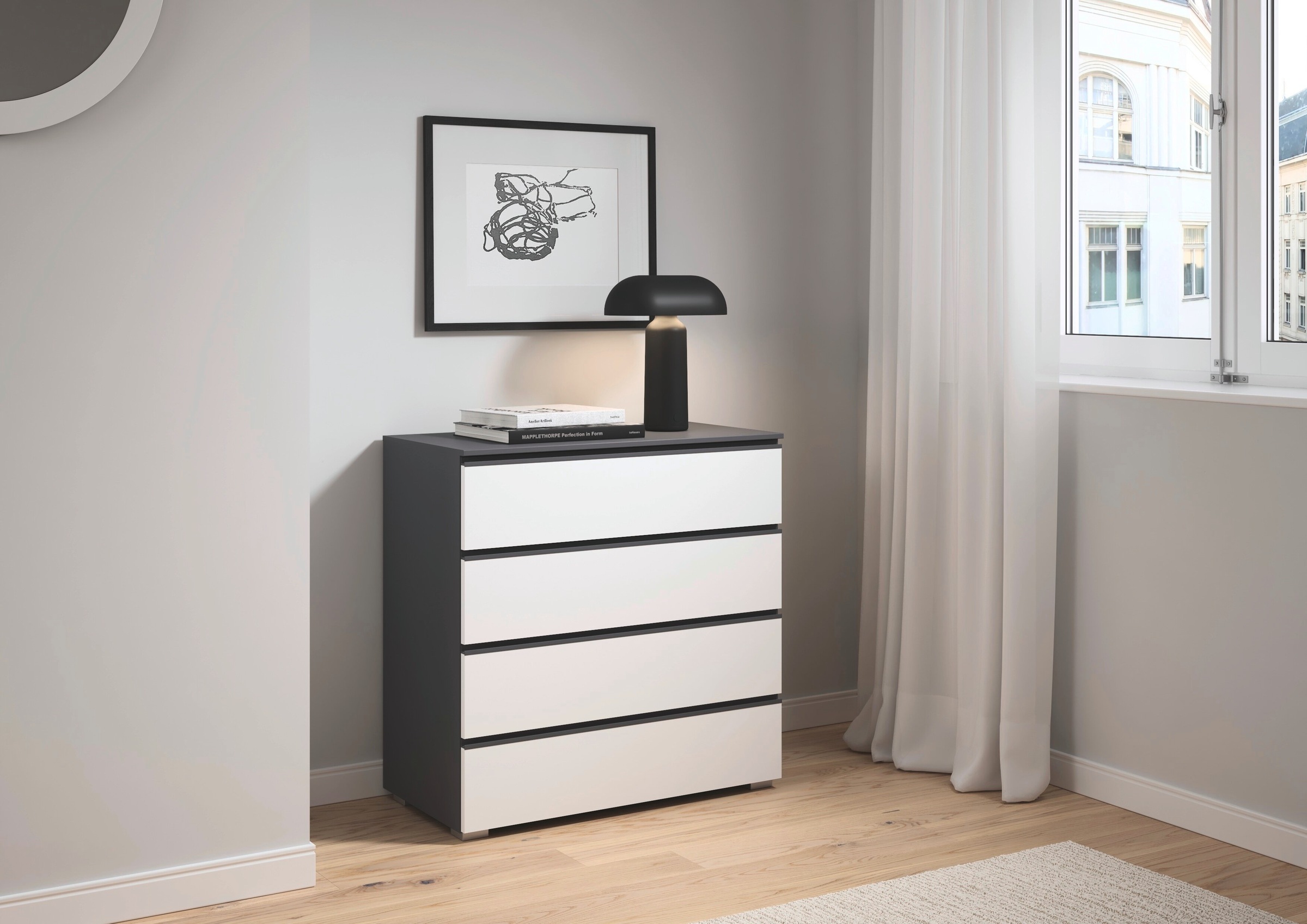 rauch Schubkastenkommode »Sideboard Kommode Schubladenkommode Wäscheschrank MAINZ« Breite 80 cm,  vier praktische und geräumige Schubladen MADE IN GERMANY