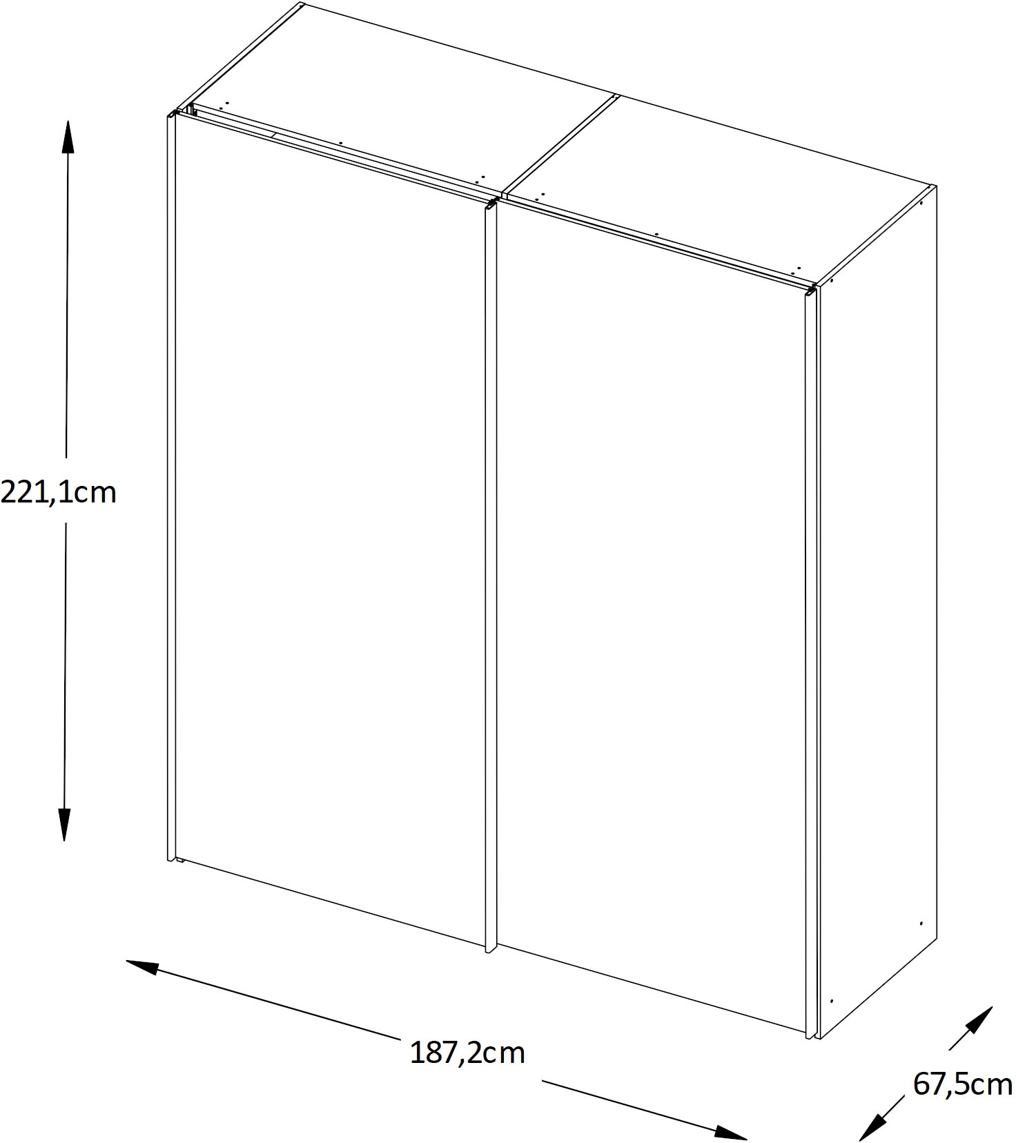 STAUD Schwebetürenschrank »Includo, Made in Germany«, Mit vier verschiedenen Ausstattungsvarianten