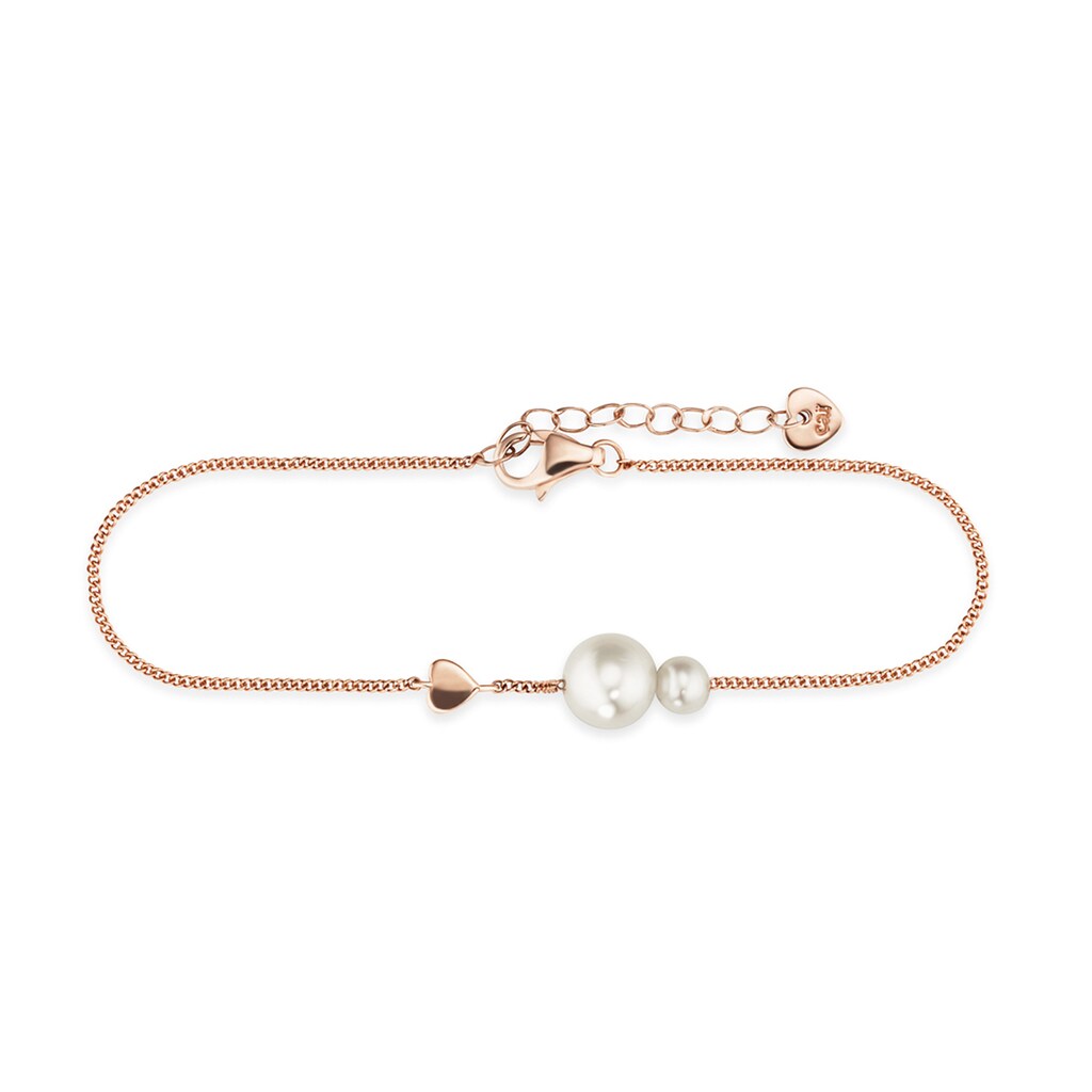 CAÏ Armband »925/- Silber rotvergoldet Perlen«