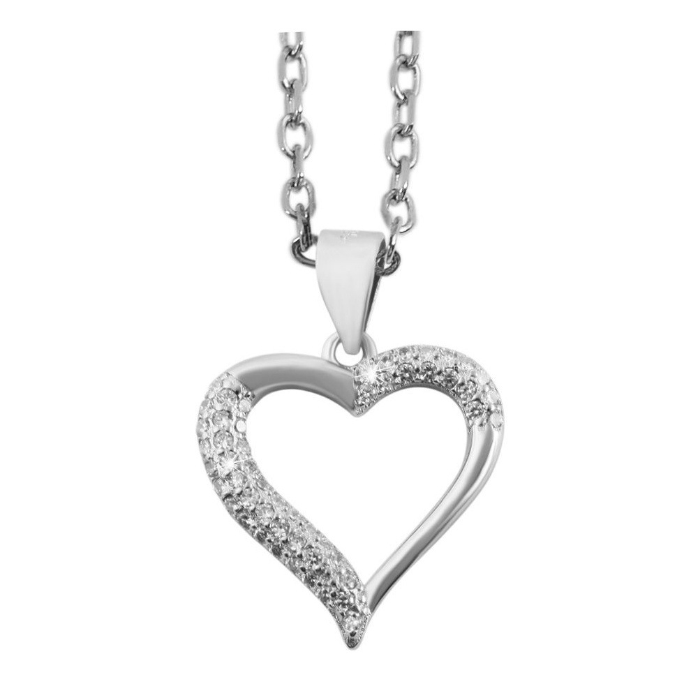 Adelia´s Kettenanhänger »Damen Anhänger – Herz Herzanhänger aus 925 Silber mit Zirkonia«  Ideal als Geschenk zum einen besonderen Tag
