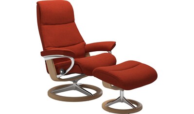 Stressless® Relaxsessel »View«, (Set, Relaxsessel mit Hocker), mit  Signature Base, Größe M,Gestell Eiche kaufen | BAUR