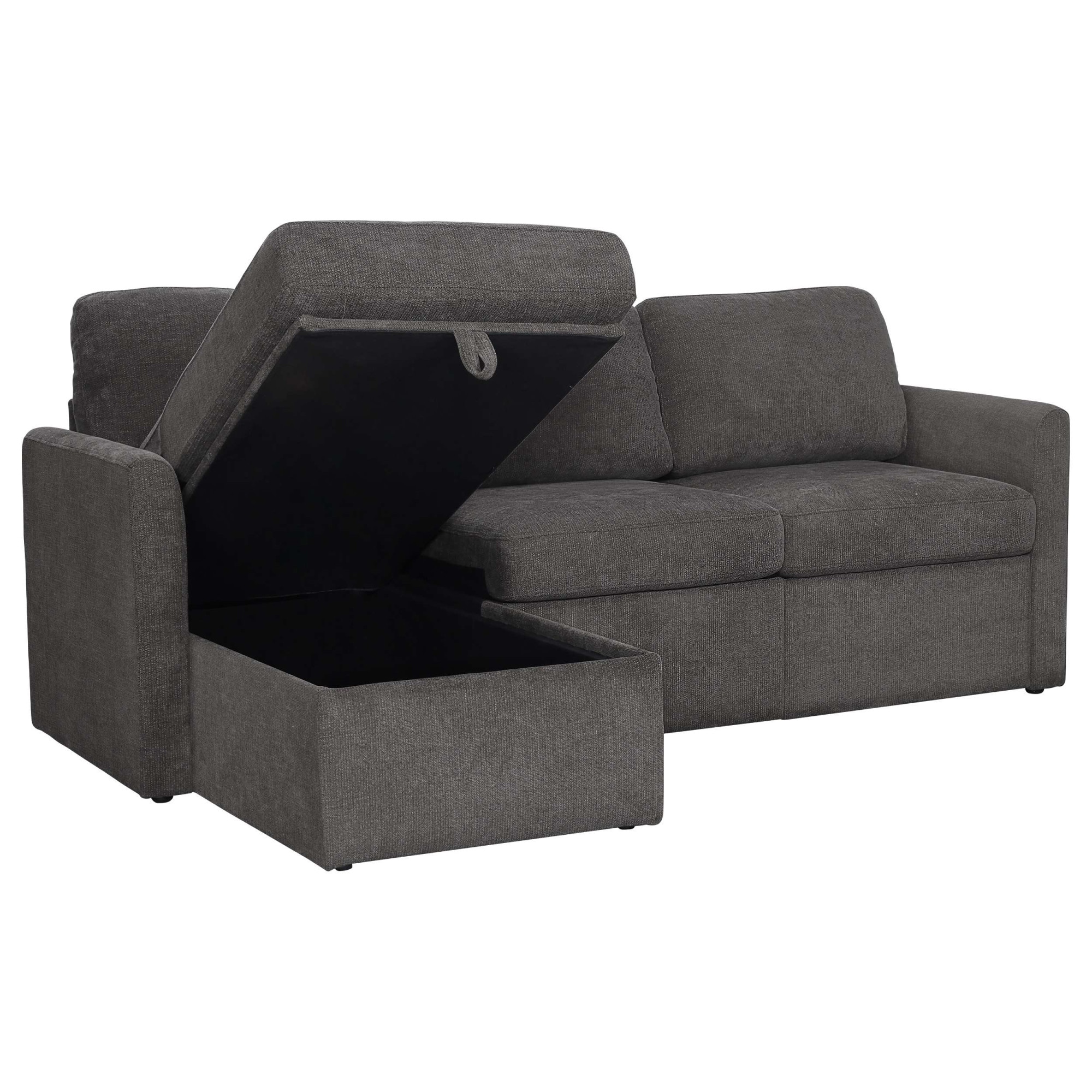 Dorel Home Ecksofa »NORDHUS, L-Form, 200 cm, Recamiere rechts/links montierbar« Recamiere, Stauraum, Cord und feiner Webstoff-Bezug