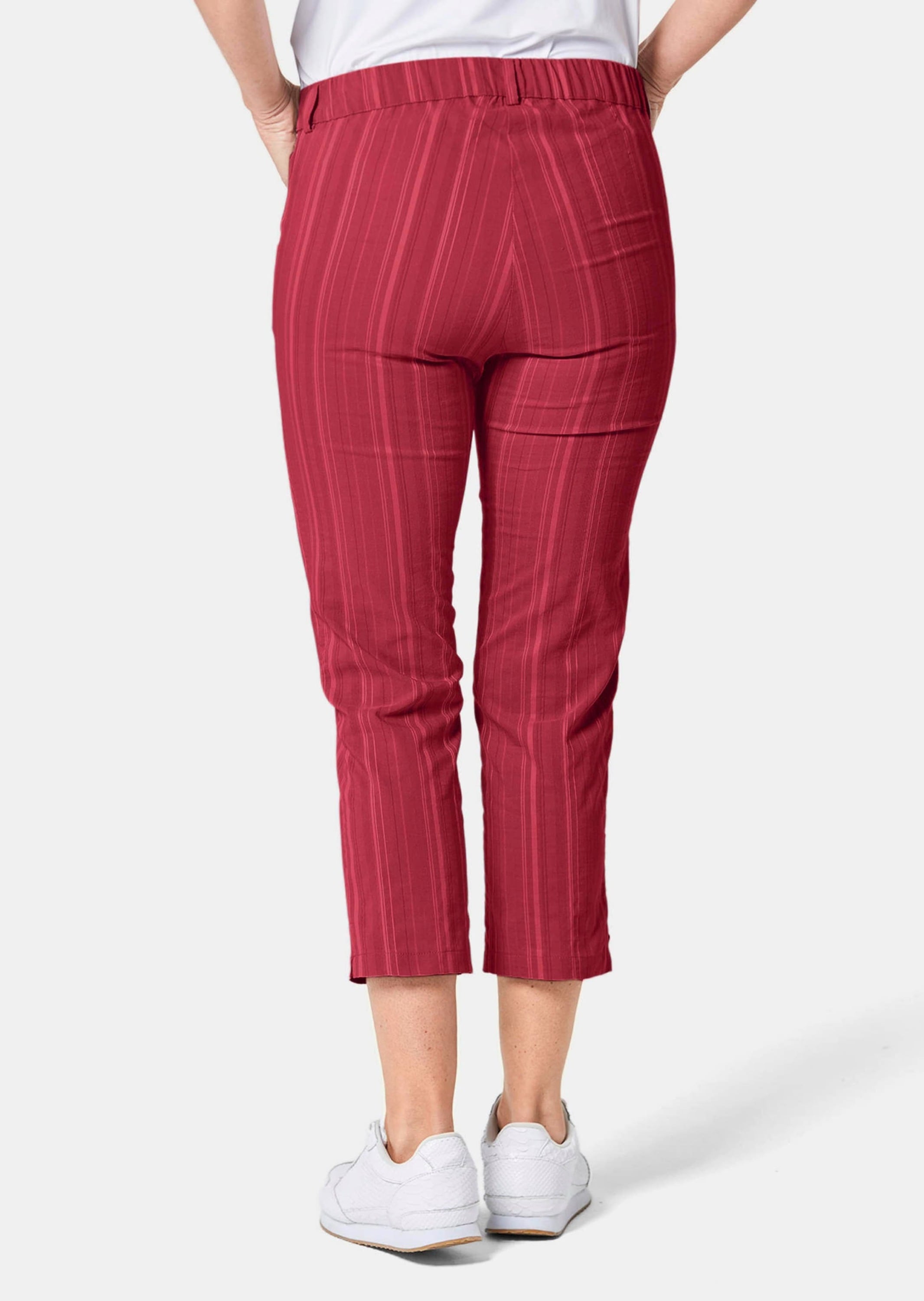 GOLDNER Caprihose »Verkürzte Struktur-Hose Verkürzte Strukturhose in elastischer Ware«