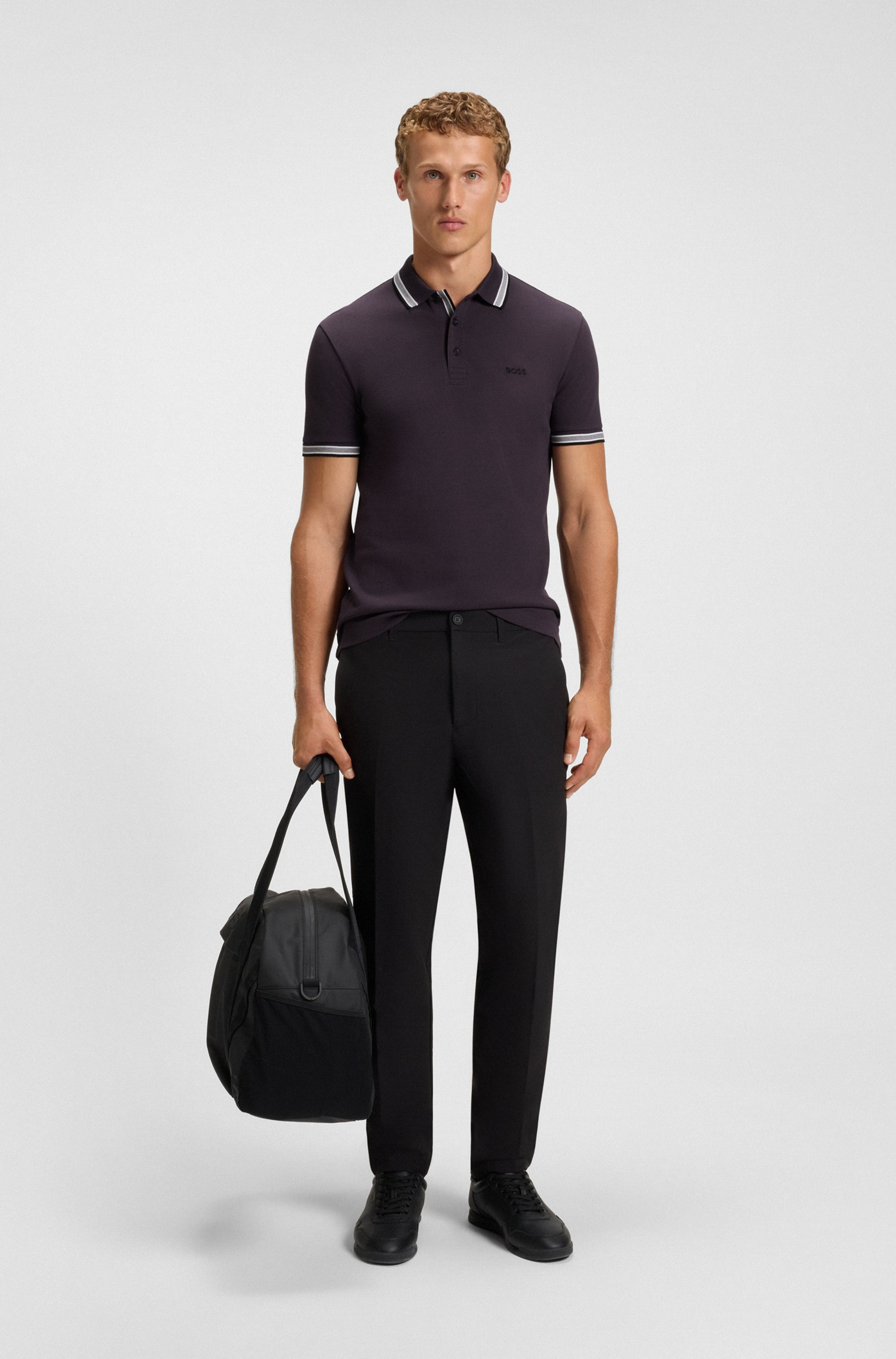 BOSS GREEN Poloshirt »Paddy Regular Fit« atmungsaktive Piqué-Webstruktur, Flachstrickkragen, gerader Schnitt