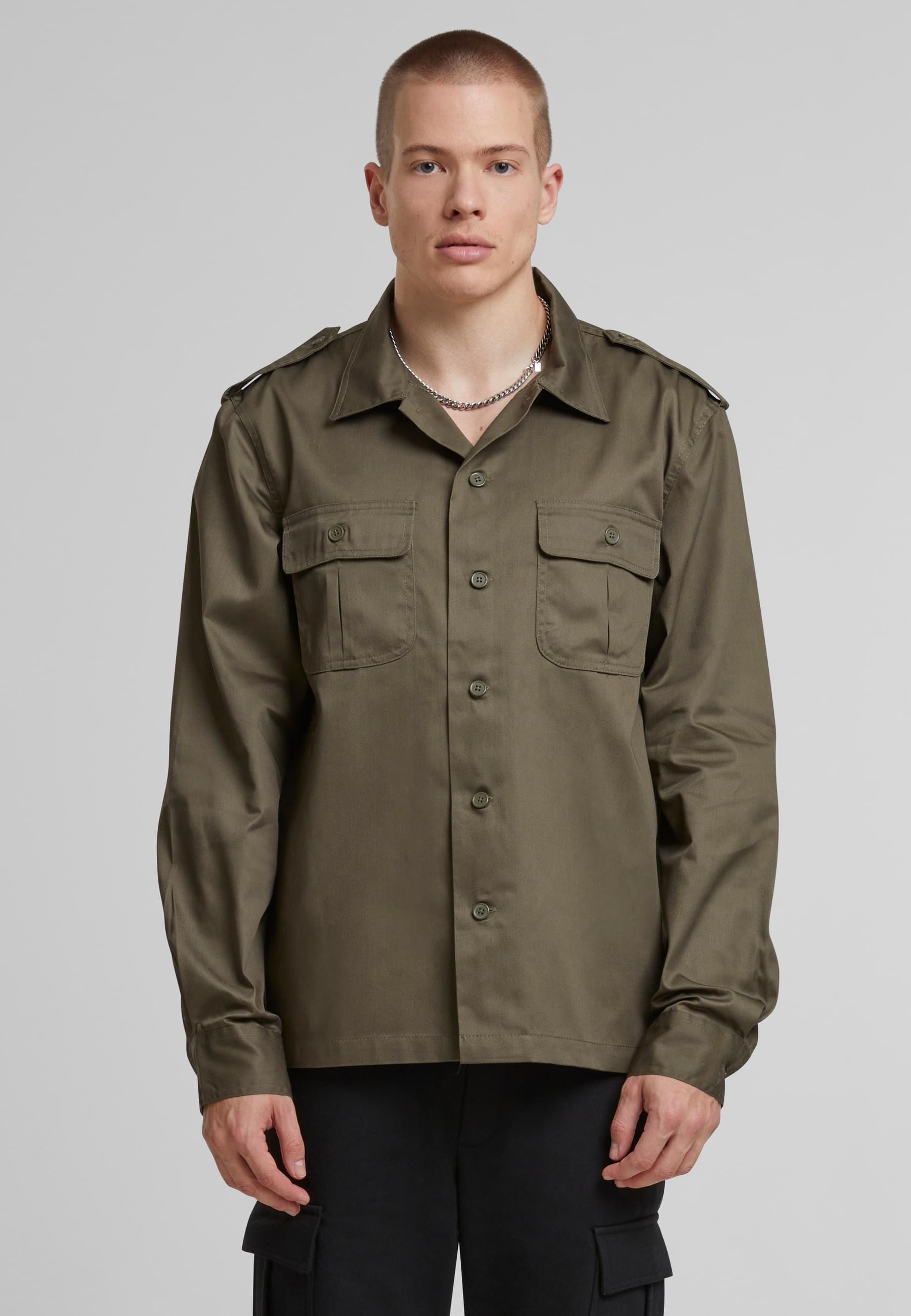 Brandit Langarmhemd »Brandit Herren US Shirt«, (1 tlg.)