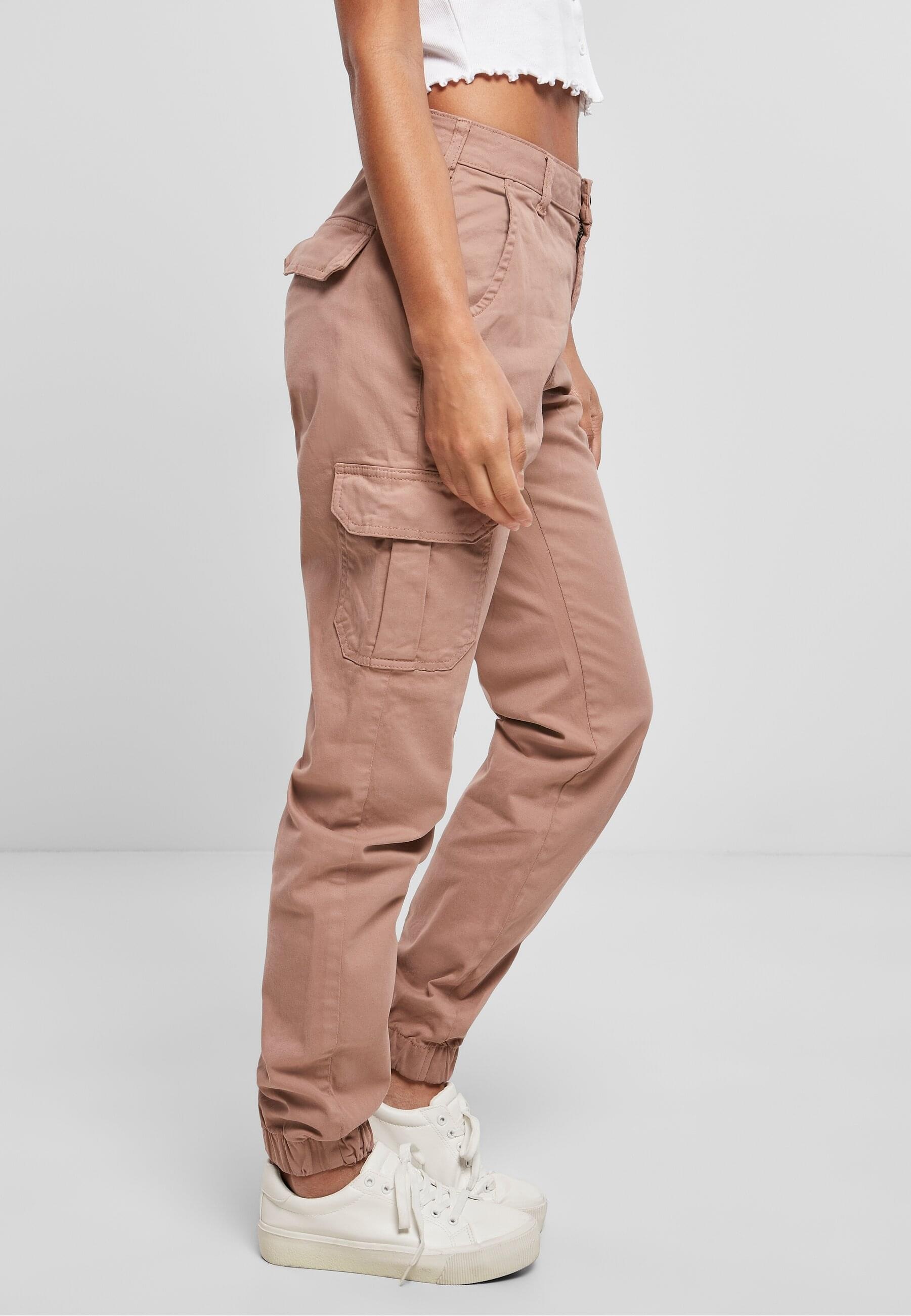 URBAN CLASSICS Cargohose »Urban Classics Damen Ladies High Waist Cargo Pants«, (1 tlg.)