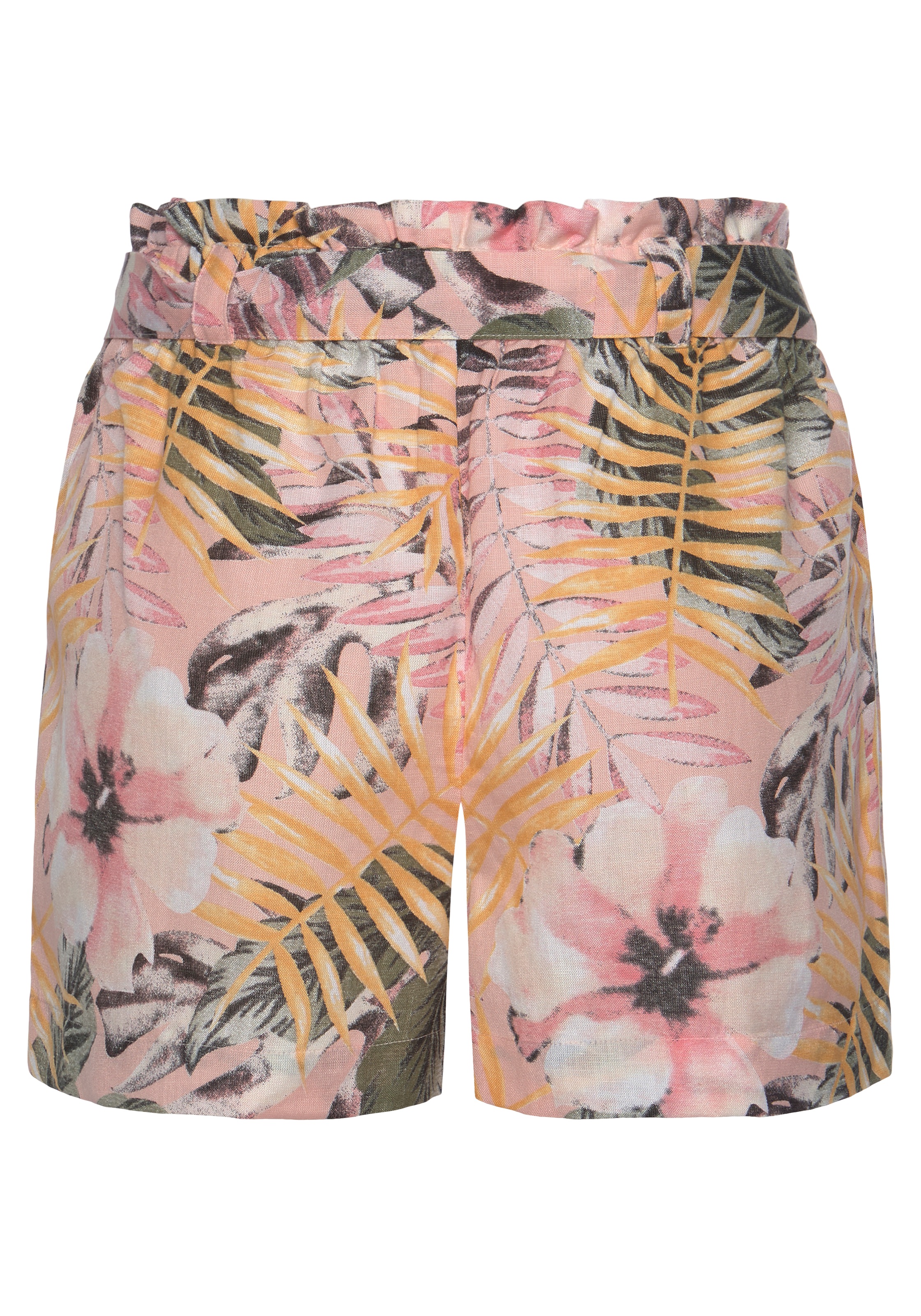 Thumbnail - LASCANA Shorts, (mit Bindegürtel), im Paperbag-Stil aus Leinenmix, kurze Hose, Leinenhose