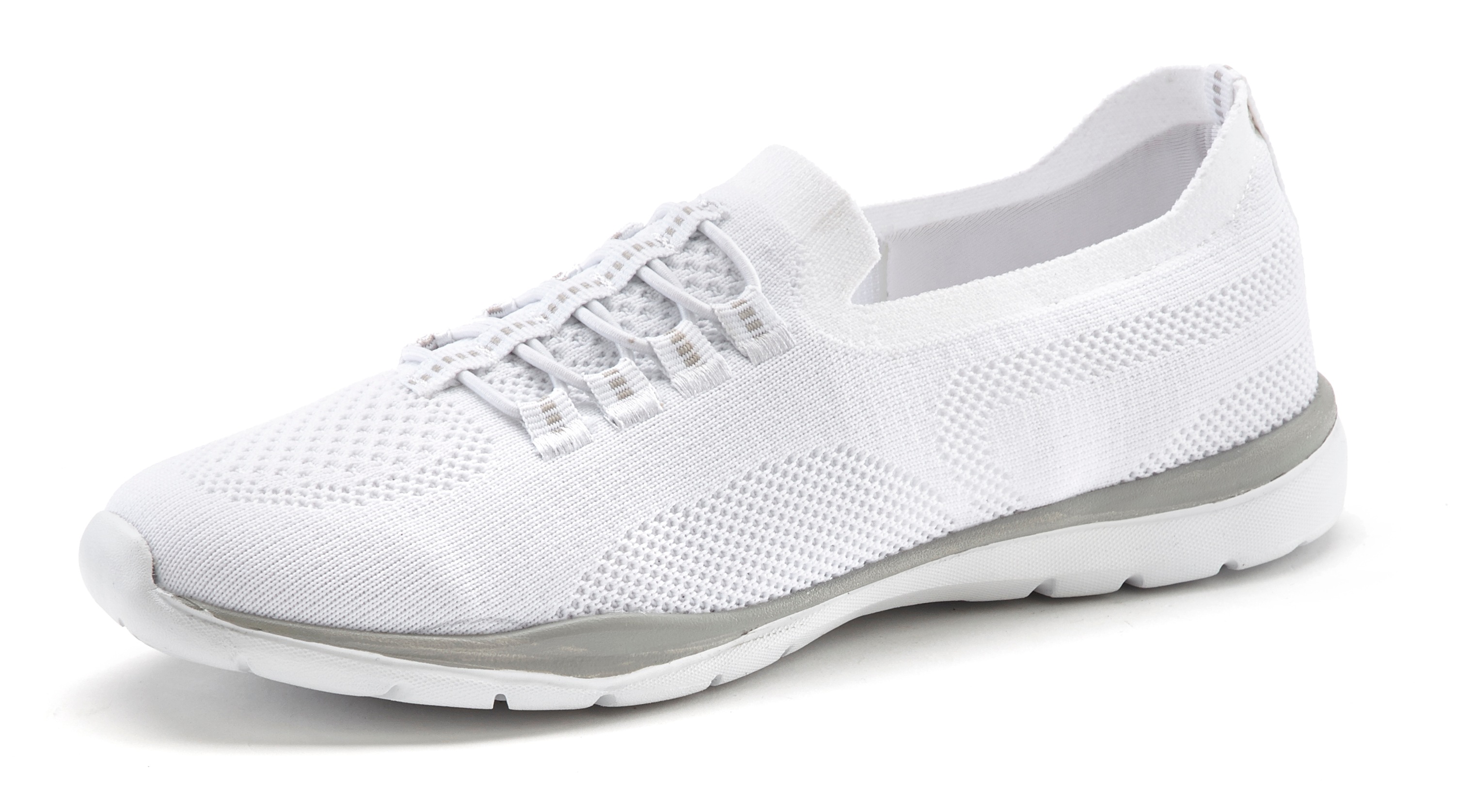 Thumbnail - LASCANA Sneaker "Slipper, Halbschuh, leichtes Meshmaterial" zum Reinschlüpfen mit elastischen Schnürbändern VEGAN