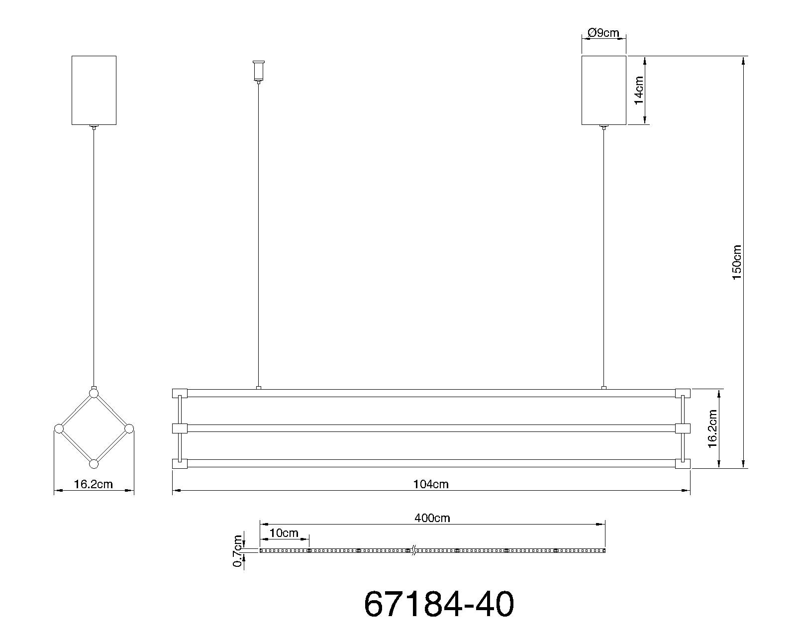 GLOBO LIGHTING LED Pendelleuchte »KAYSON«, Leuchtmittel LED-Modul | LED fest integriert, Hängelampe/Hängeleuchte/Wohnzimmer/Esstisch/elegant