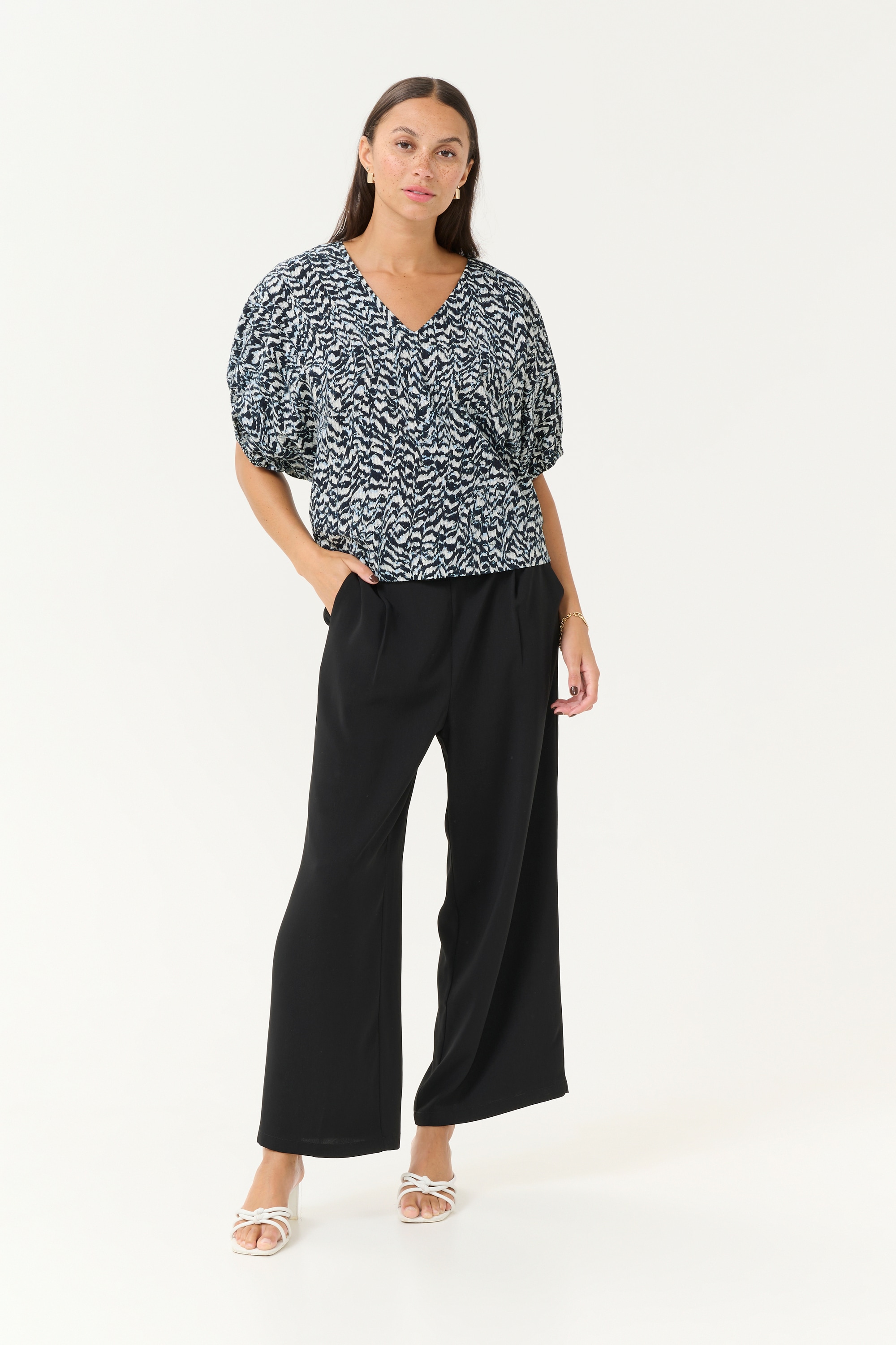 KAFFE Kurzarmbluse »Damen Bluse kurzarm KAruffalo«