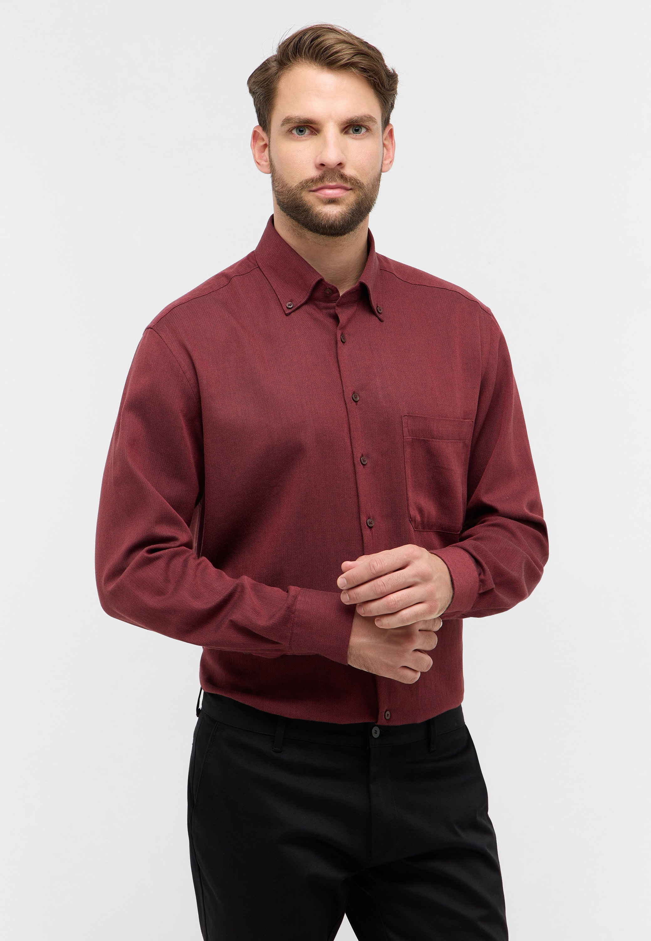 Eterna Langarmhemd "COMFORT FIT" EASY IRON (bügelleicht) günstig online kaufen