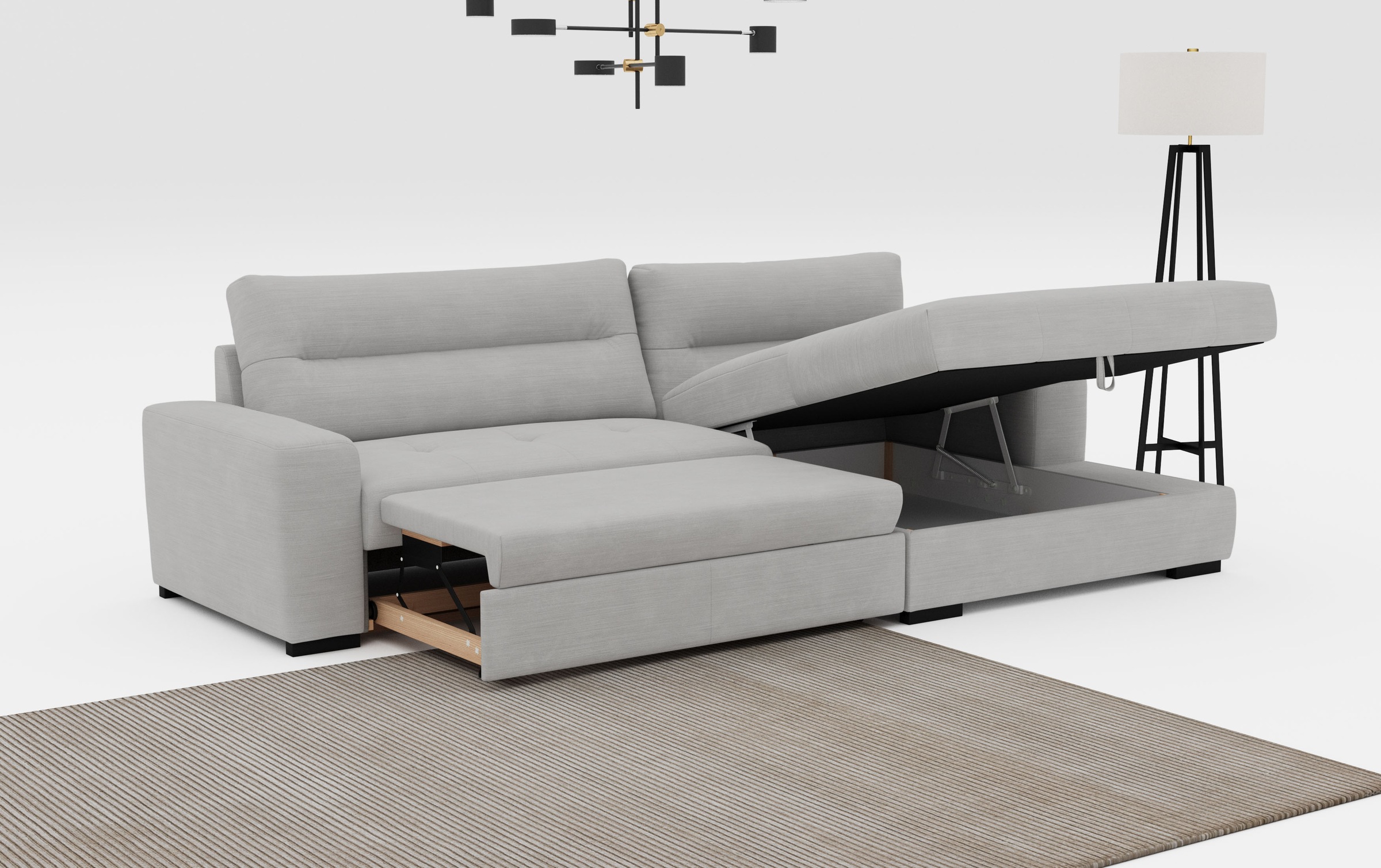 COTTA Ecksofa »Cappa L-Form«, wahlweise mit Bettfunktion & Bettkasten