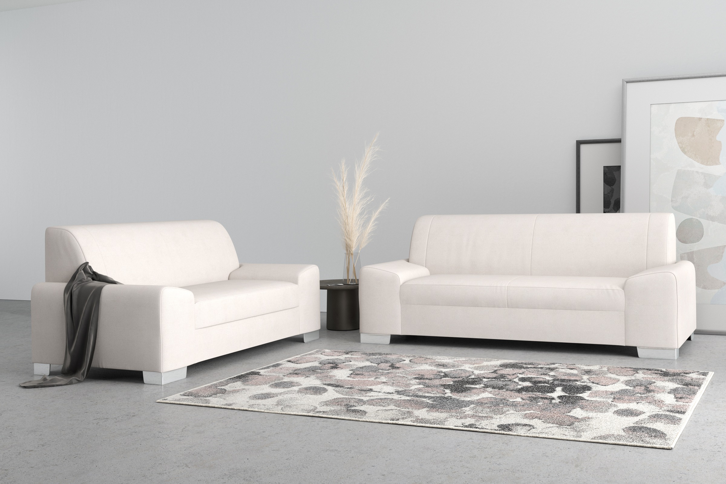 Thumbnail - DOMO collection 2-Sitzer "Anzio in kubischer Formensprache, flache Armlehnen, Breite 184cm" wahlweise mit Federkern