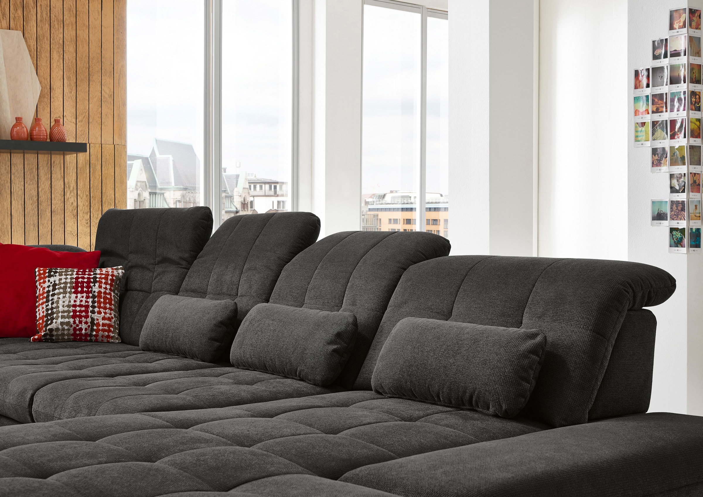 Die PlanBar Ecksofa »MP-IN17004 L-Form«, wahlweise mit Funktionen, Federkern-Polsterung